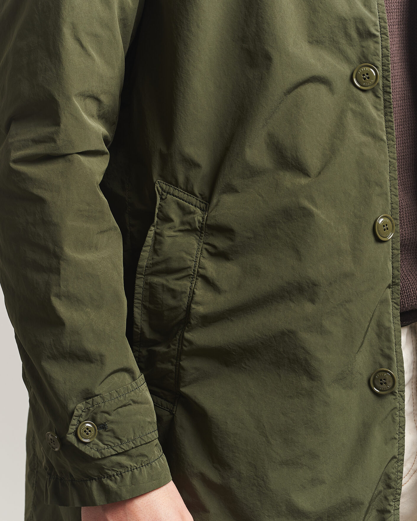 Men | Coats & Jackets | Aspesi | Garment Dyed Lemon Coat Military