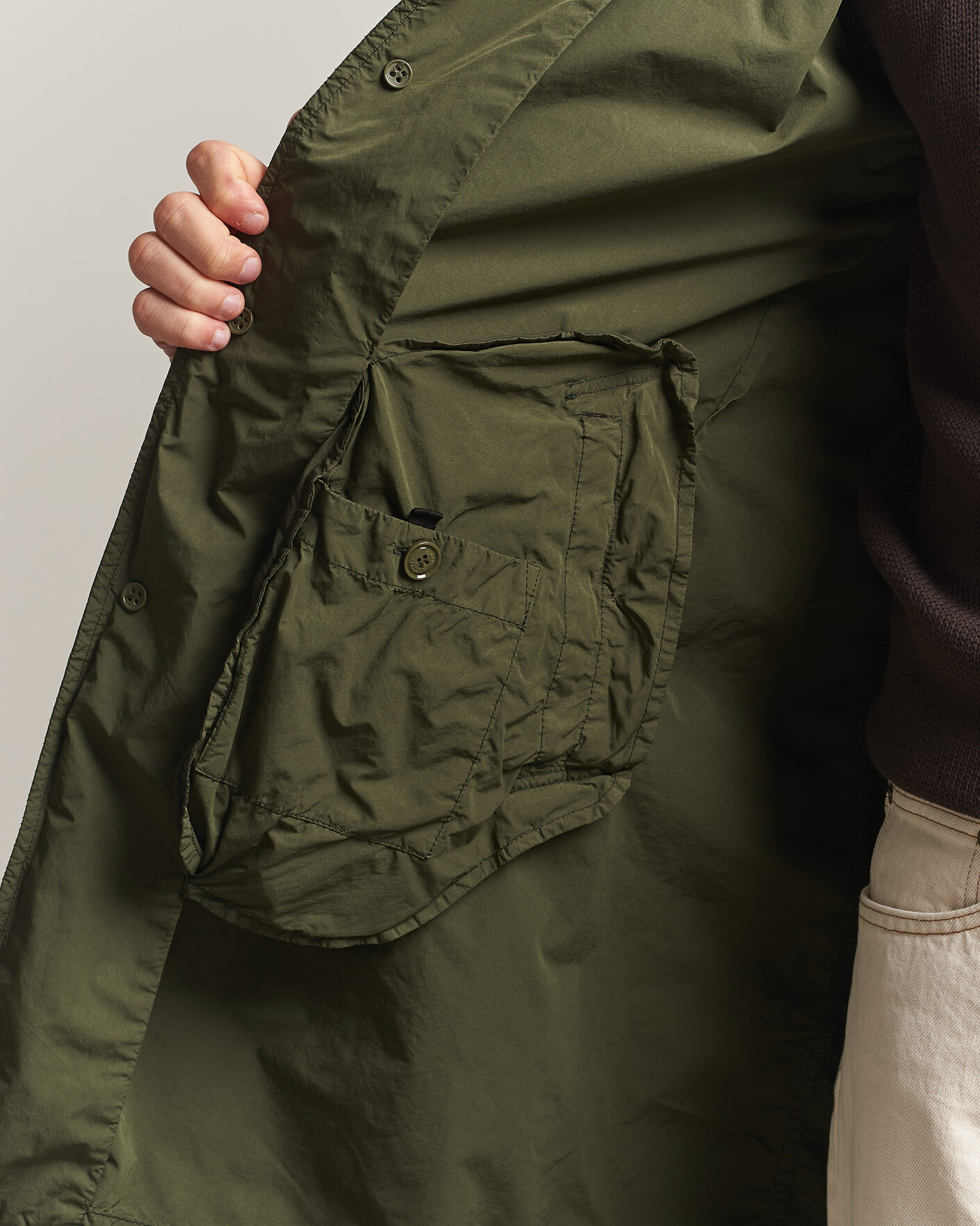 Aspesi Garment Dyed Lemon Coat Military at CareOfCarl.com