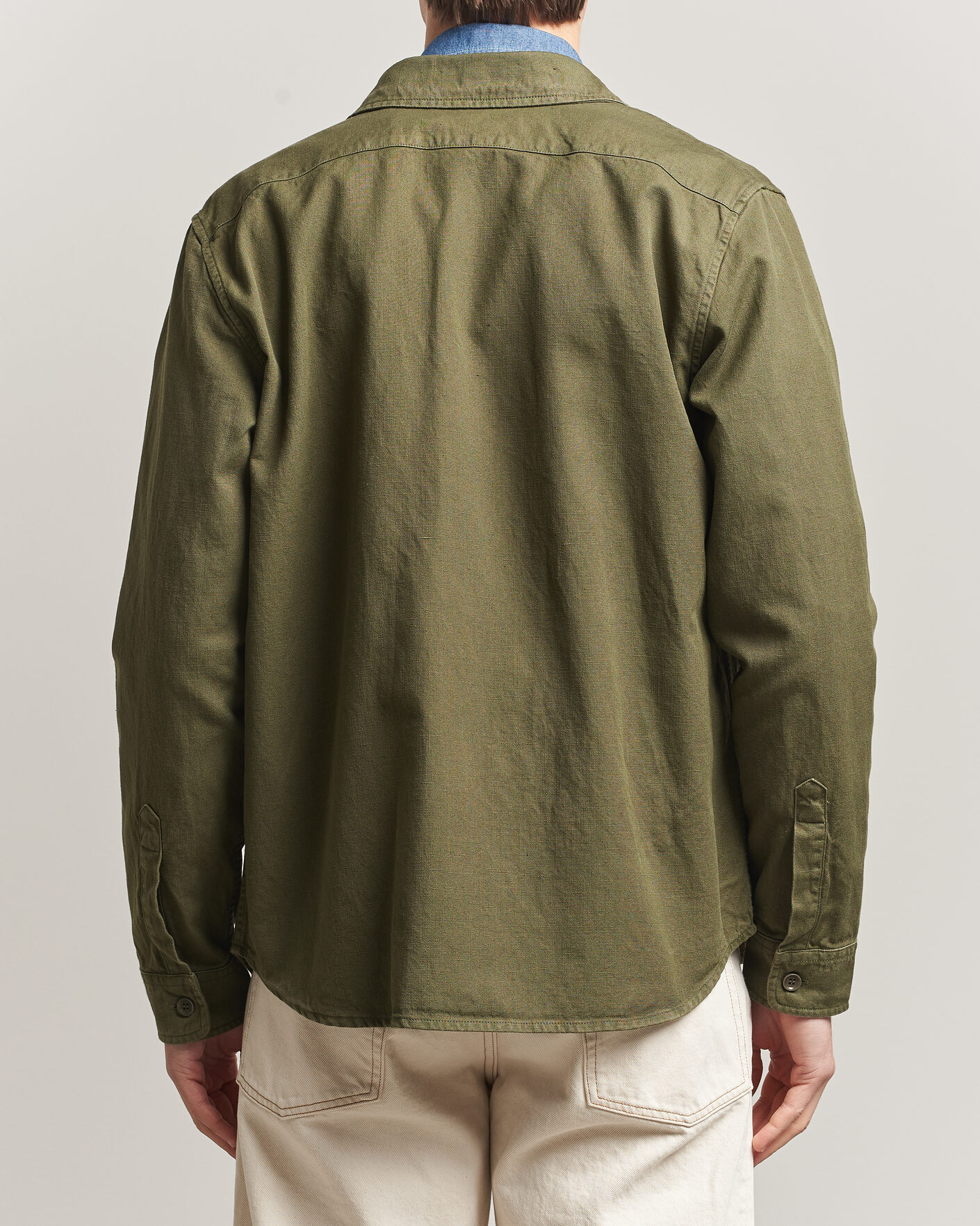 Men | Coats & Jackets | Aspesi | Garment Dyed Utility Shirt Military