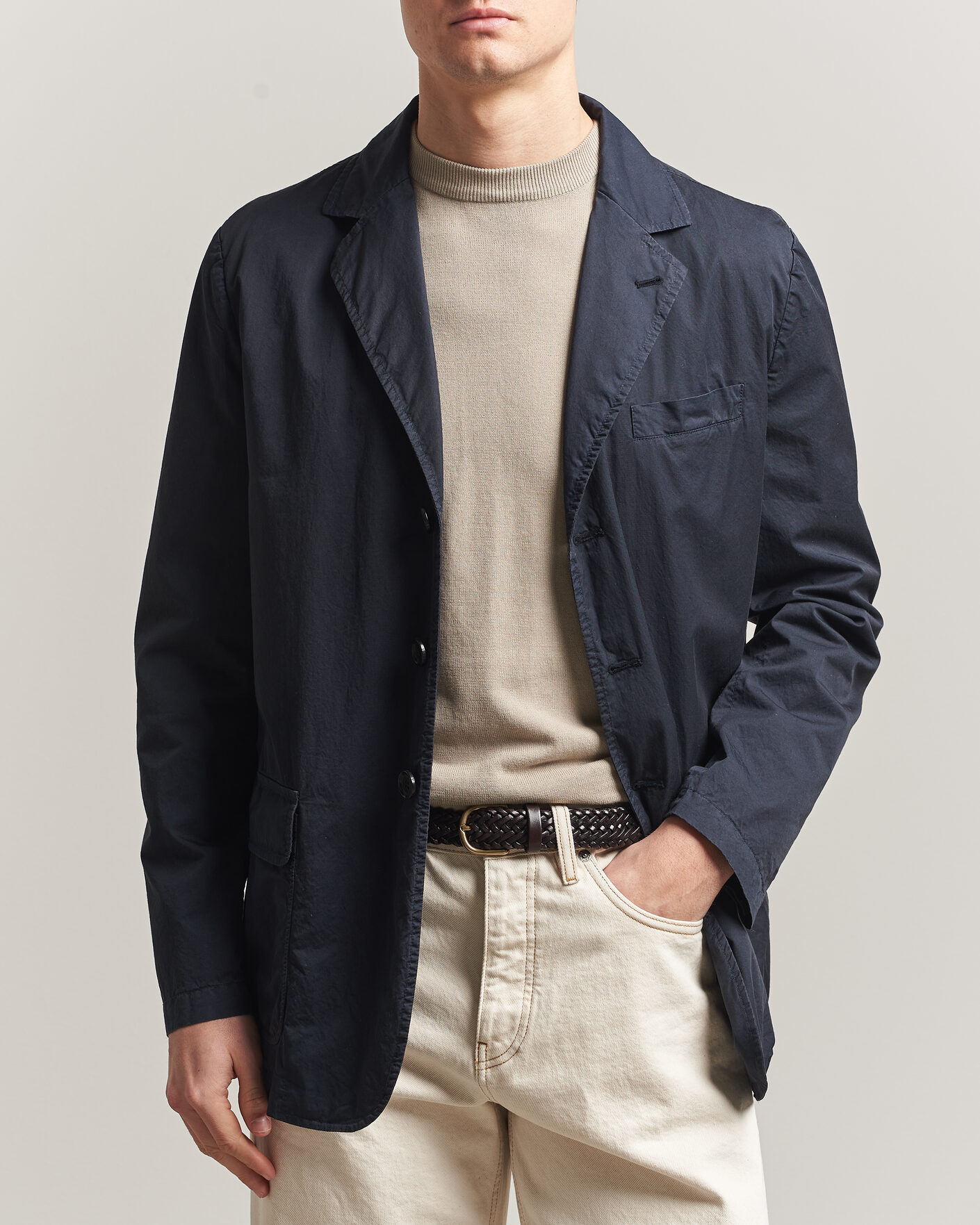 Men | Blazers | Aspesi | Cotton Blazer Navy