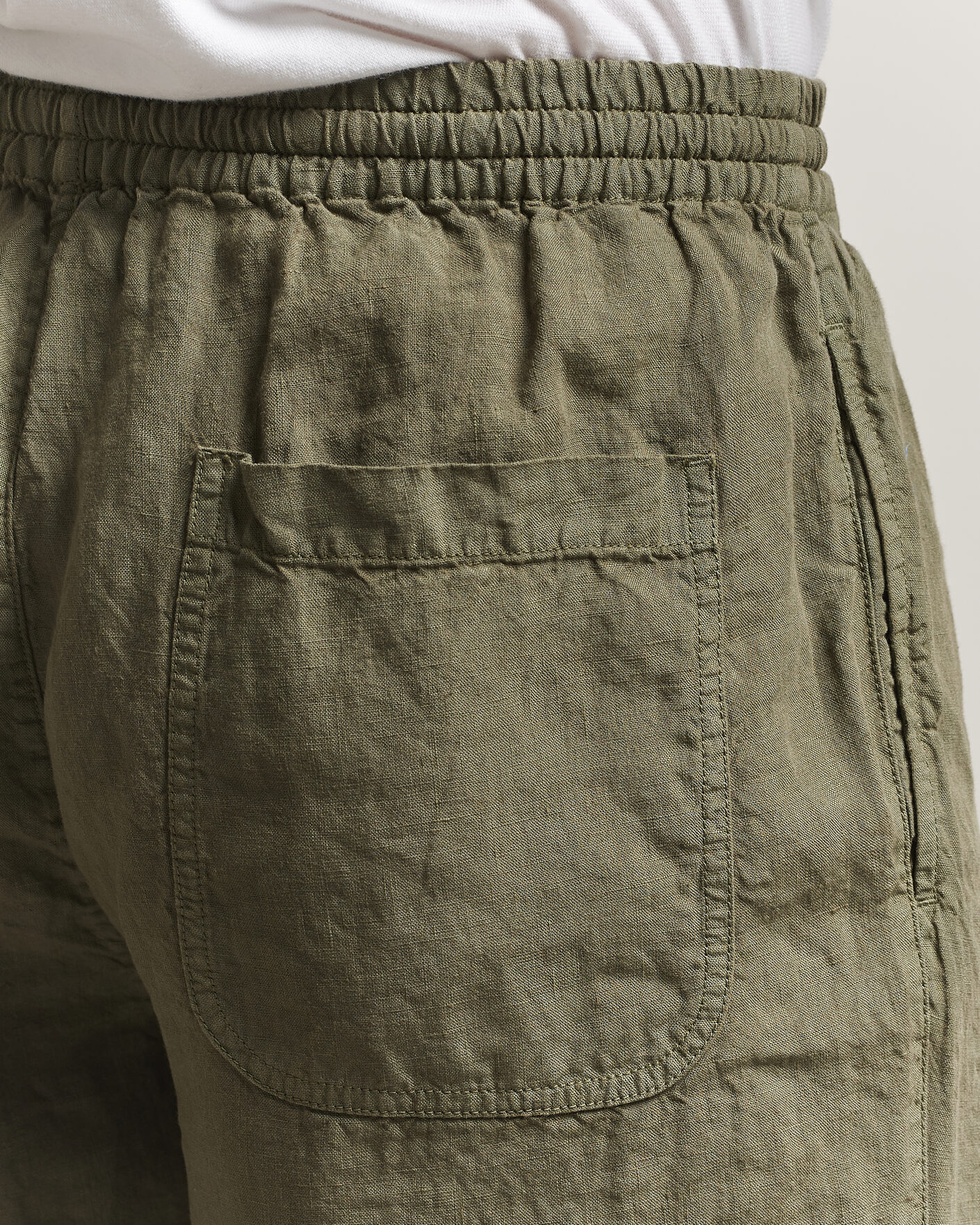 Men | Trousers | Aspesi | Ventura Linen Pants Military