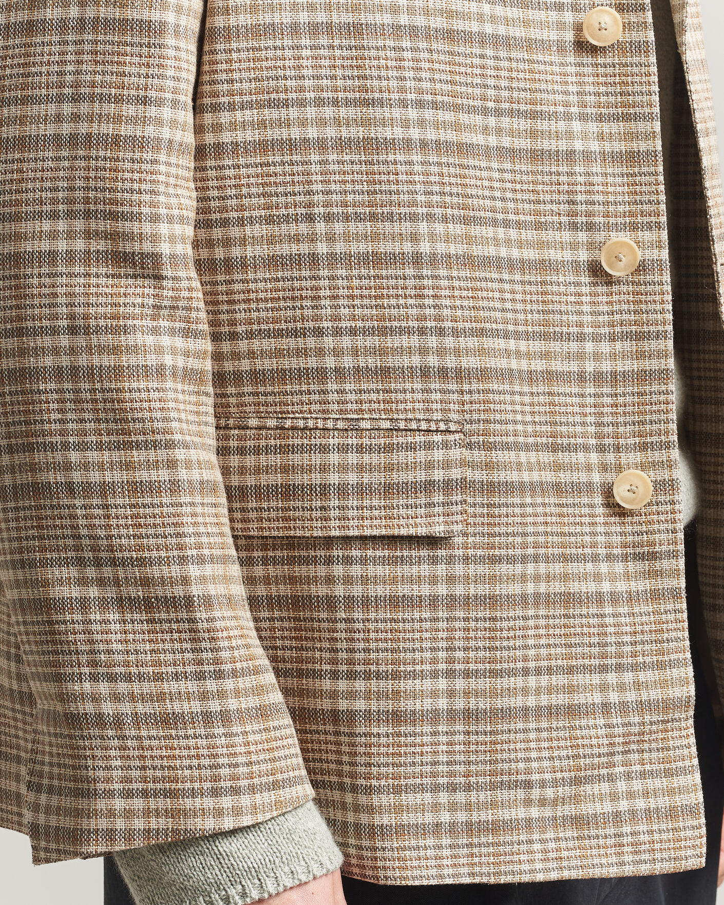 Men | Coats & Jackets | Auralee | Silk/Linen Chore Jacket Beige Check
