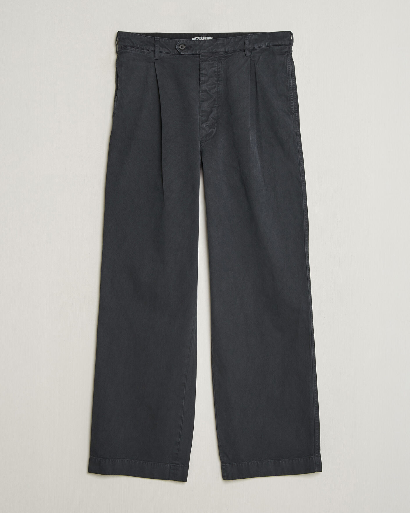 Men | Trousers | Auralee | Garment Dyed Finx Chinos Black