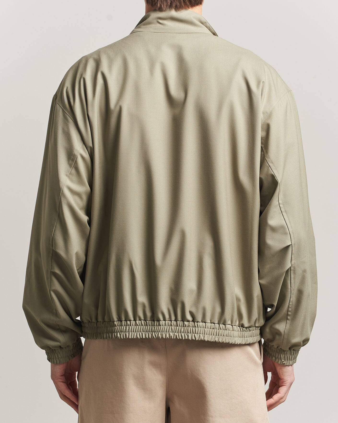 Men | Coats & Jackets | Auralee | Wool Zip Bomber Jacket Light Khaki