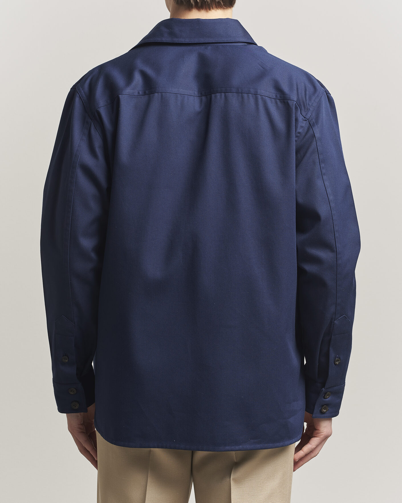 Men | Shirts | Caruso | Twill Cotton Overshirt Navy
