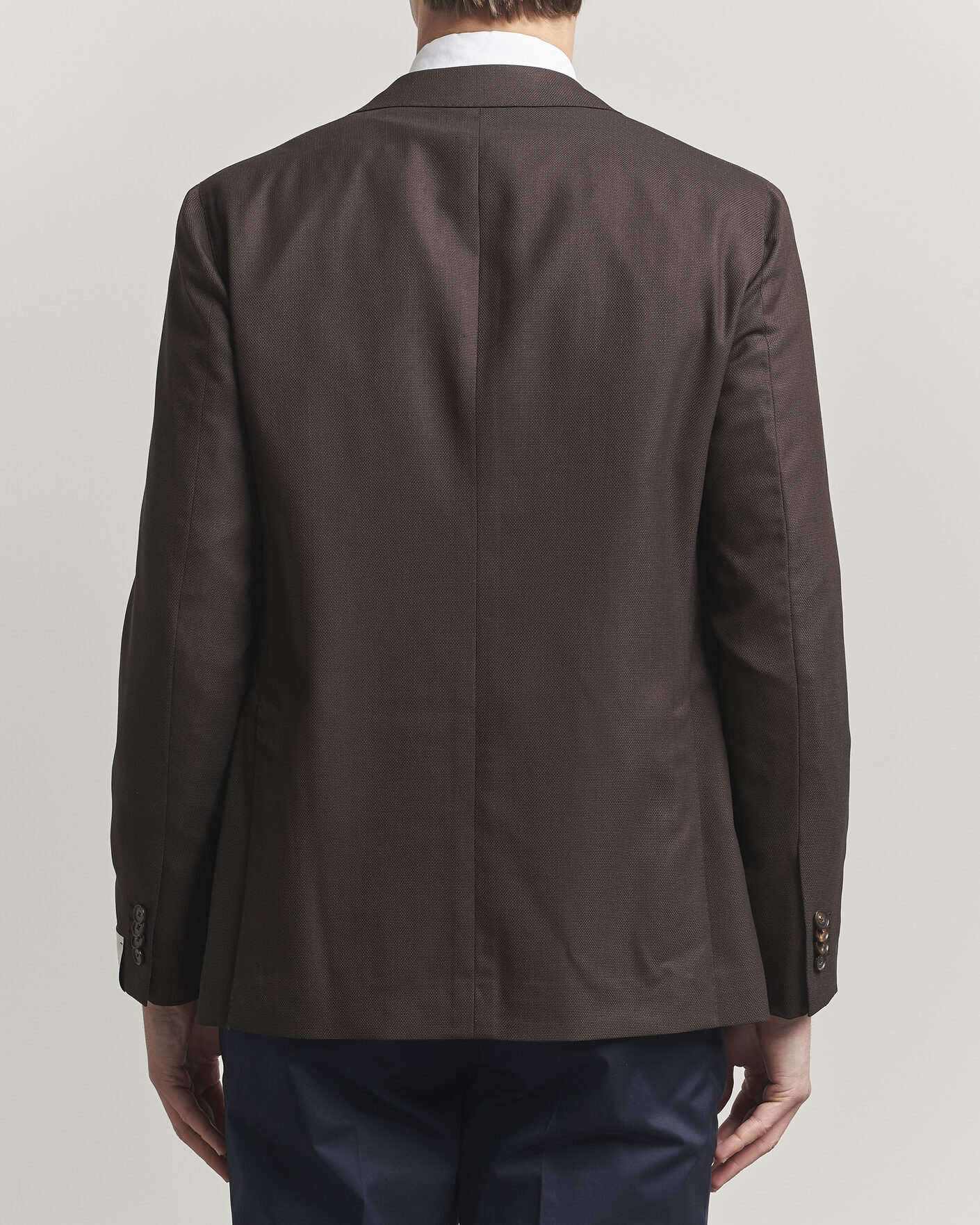 Men | Blazers | Caruso | Aida Wool Hopsack Blazer Dark Brown