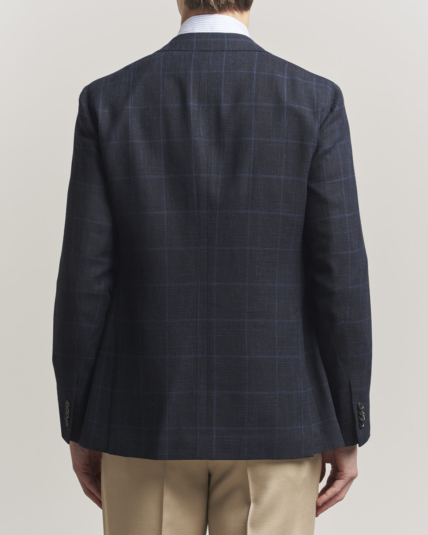 Men | Blazers | Caruso | Aida Wool Hopsack Blazer Navy Check