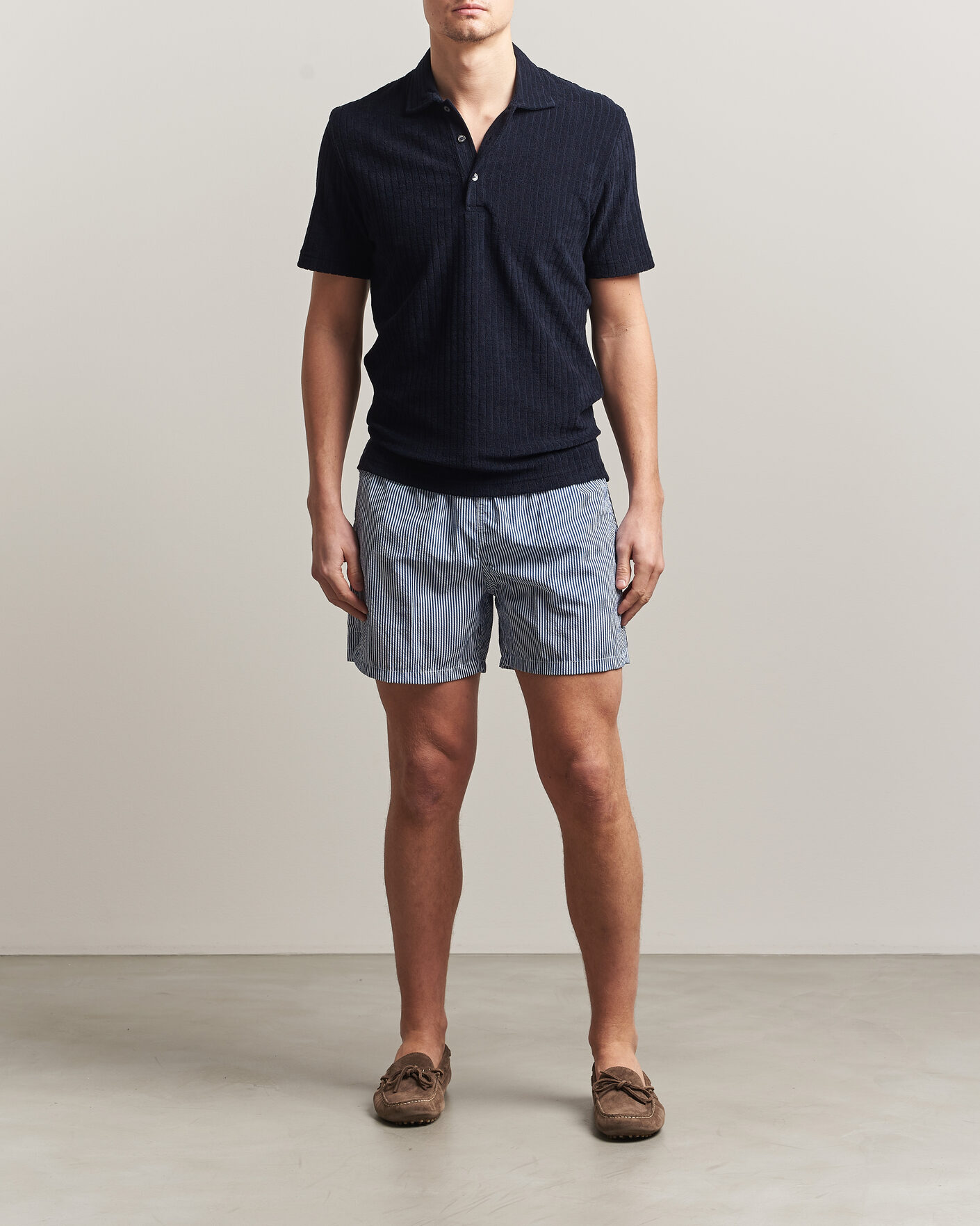 Men | Swimwear | Fedeli | Madeira Swim Trunk Blue Stripes