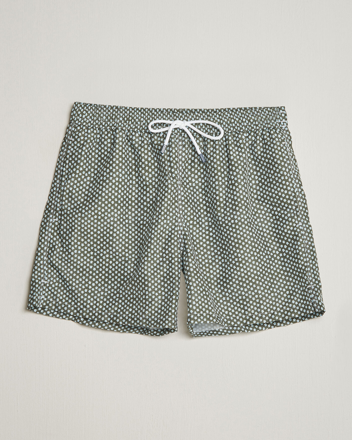Men | Swimwear | Fedeli | Madeira Swim Trunk Green Flowers
