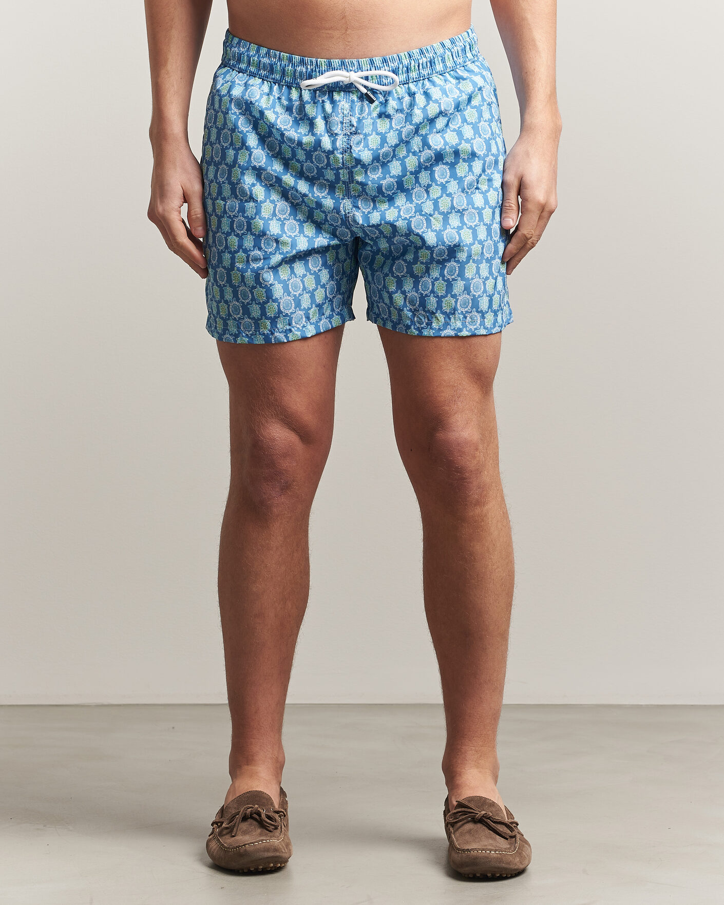 Men | Swimwear | Fedeli | Madeira Swim Trunk Blue Turtles