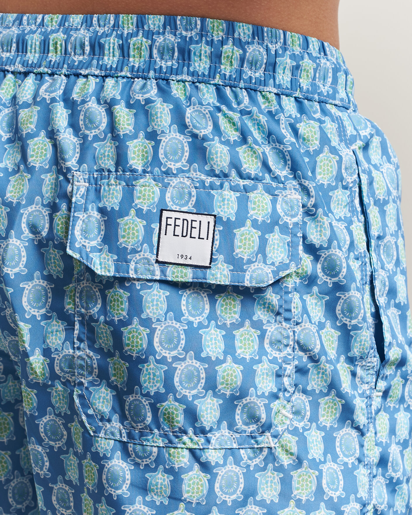 Fedeli Madeira Swim Trunk Blue Turtles at CareOfCarl.com
