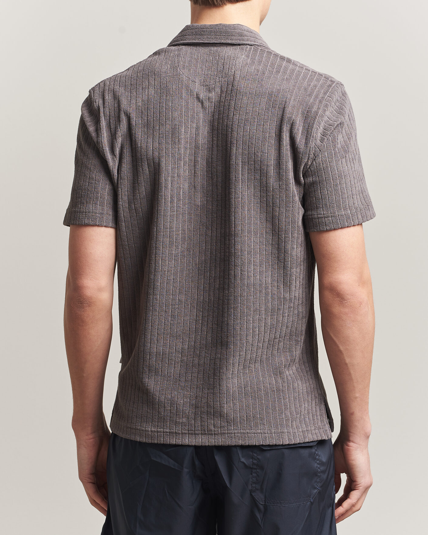 Men | Polo Shirts | Fedeli | Rib Terry Polo Taupe