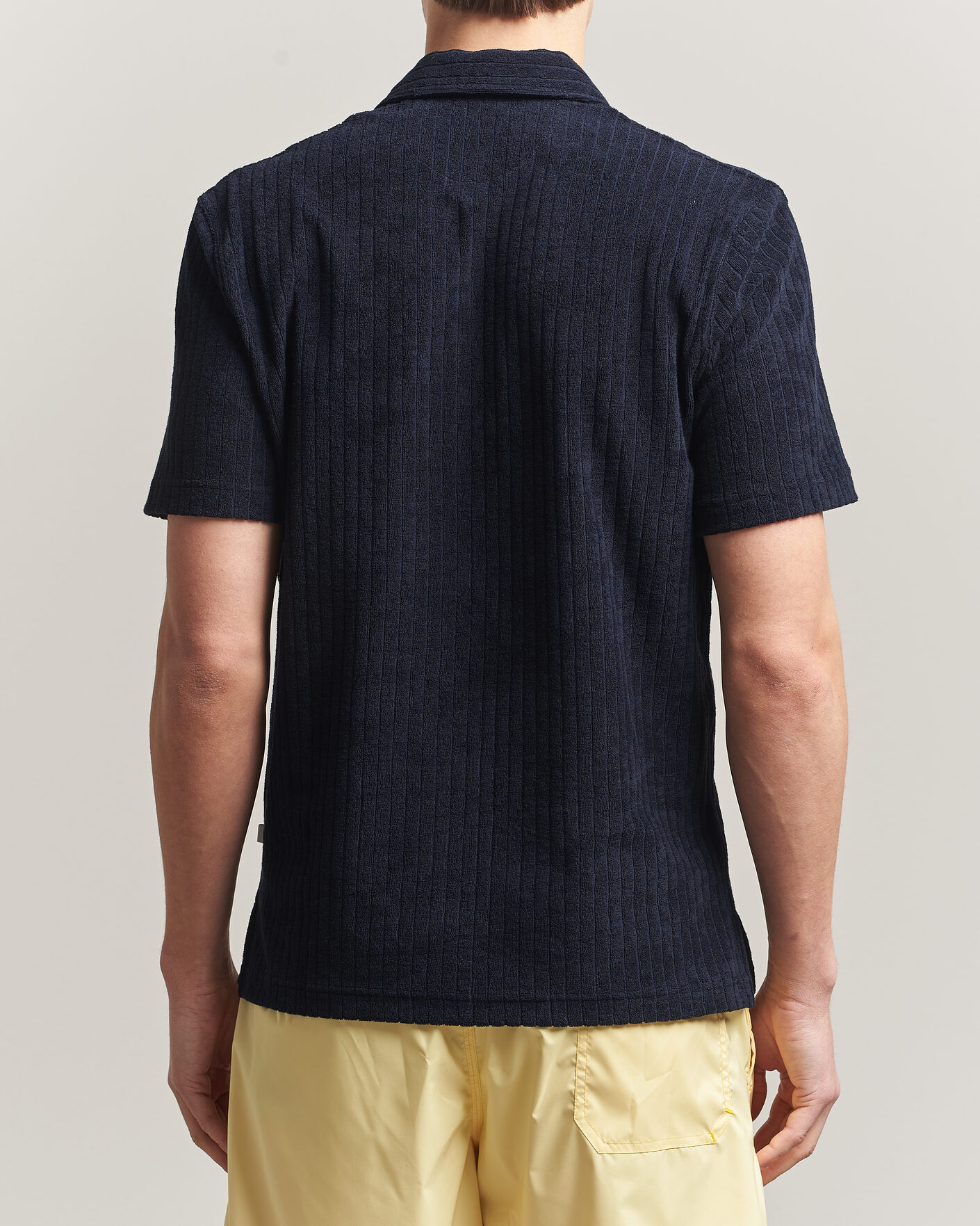 Men | Polo Shirts | Fedeli | Rib Terry Polo Navy