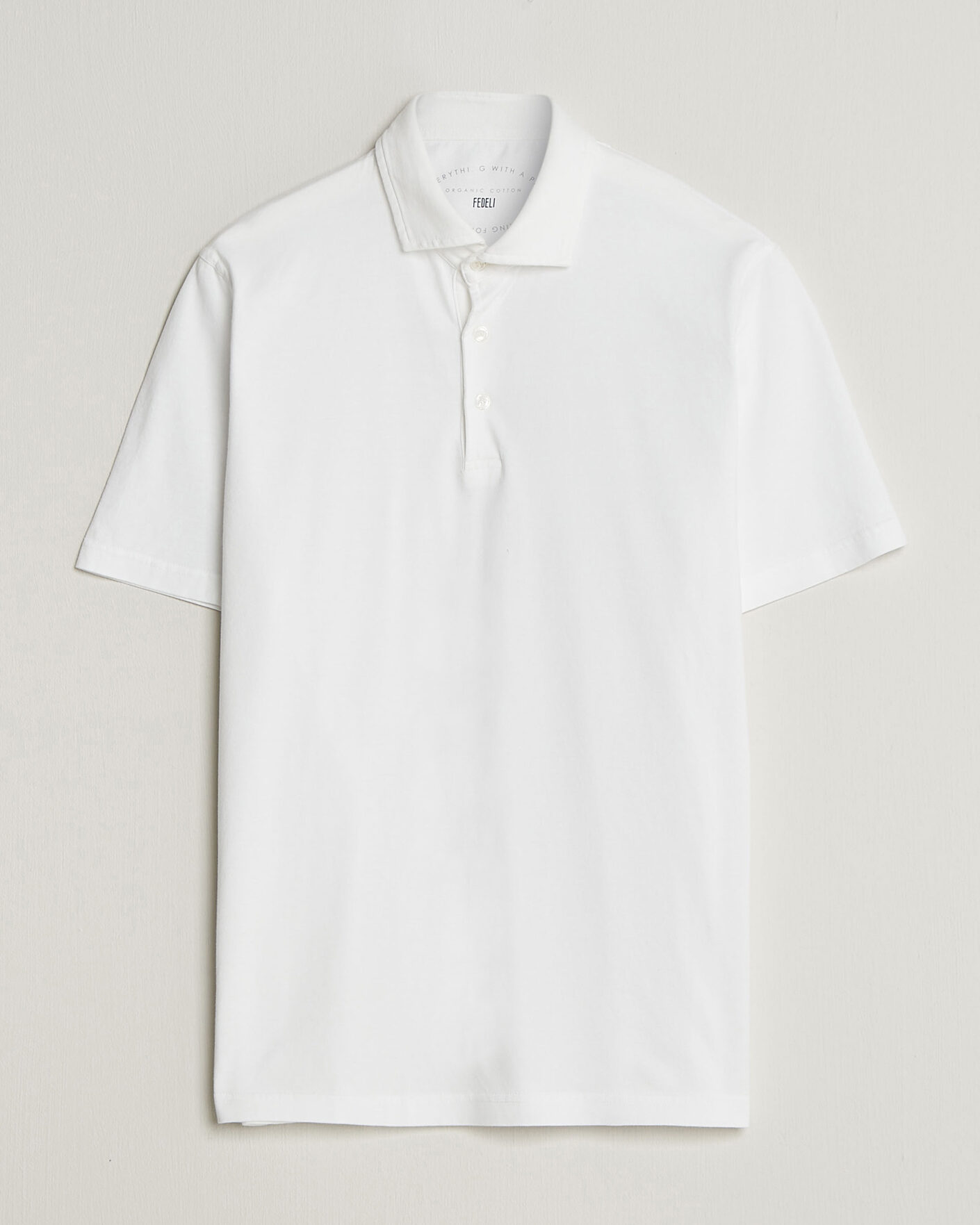 Men | Polo Shirts | Fedeli | Zero Organic Cotton Polo White