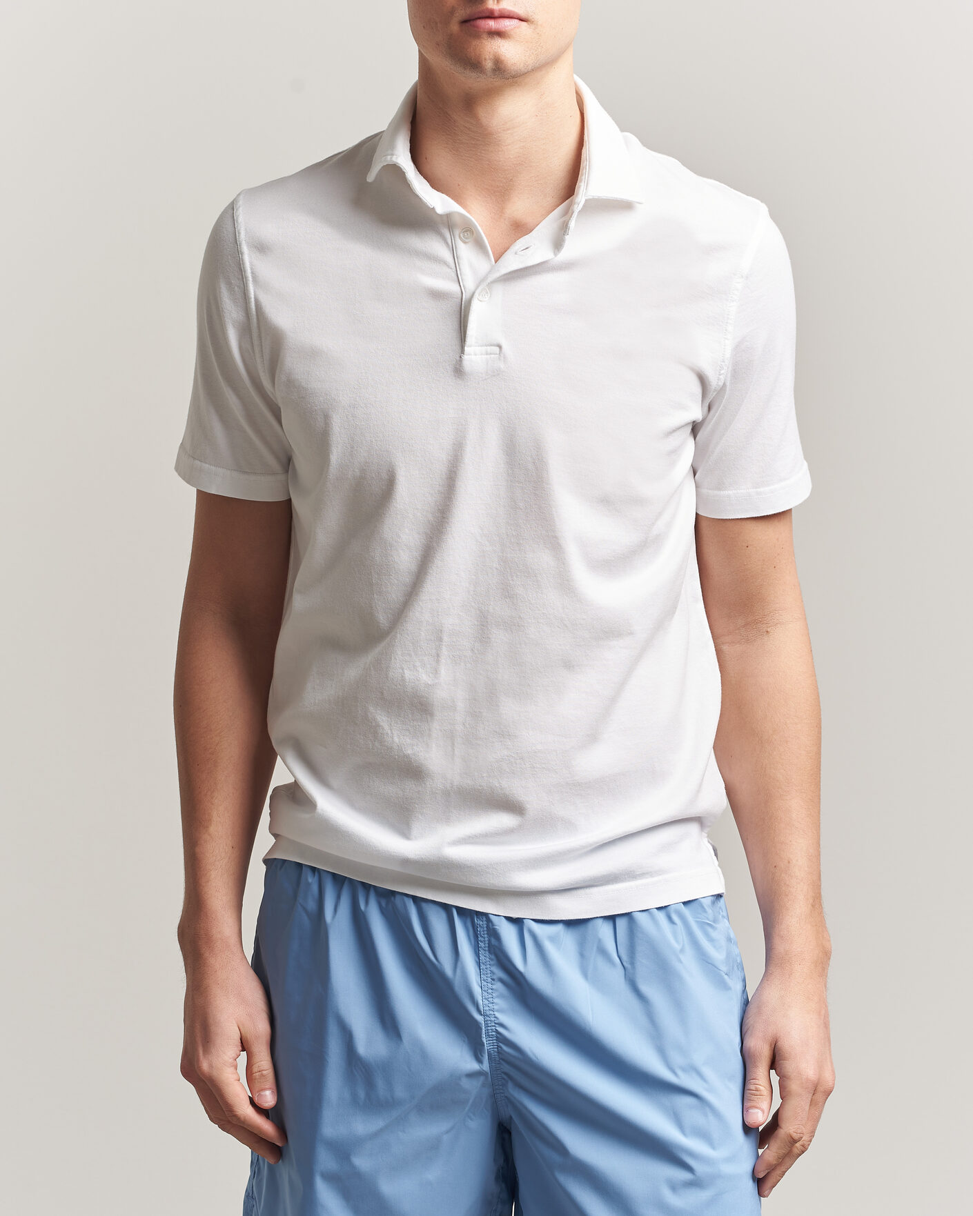 Men | Polo Shirts | Fedeli | Zero Organic Cotton Polo White