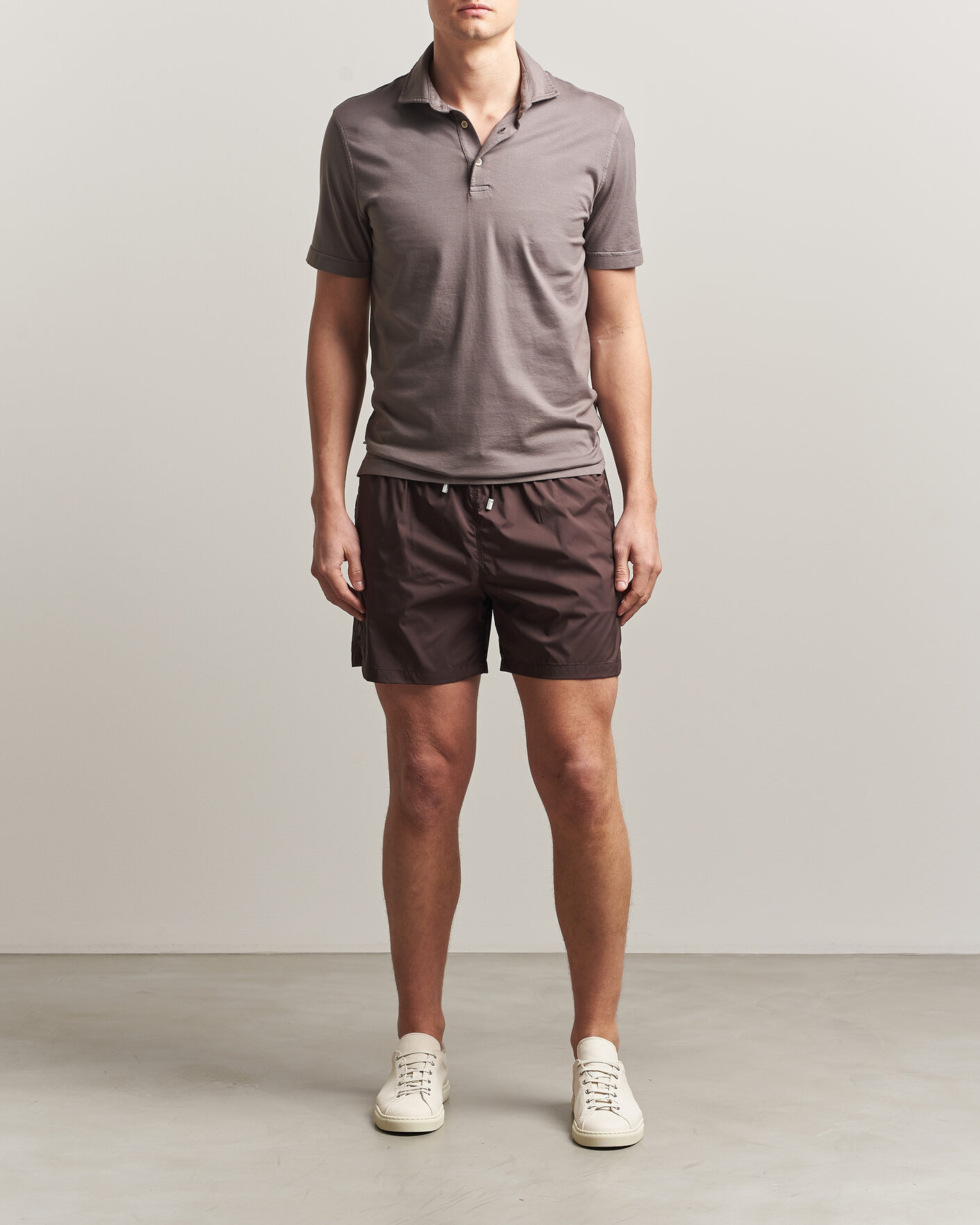 Men | Polo Shirts | Fedeli | Zero Organic Cotton Polo Taupe