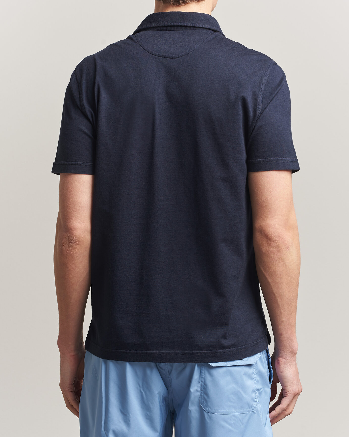Men | Polo Shirts | Fedeli | Zero Organic Cotton Polo Navy