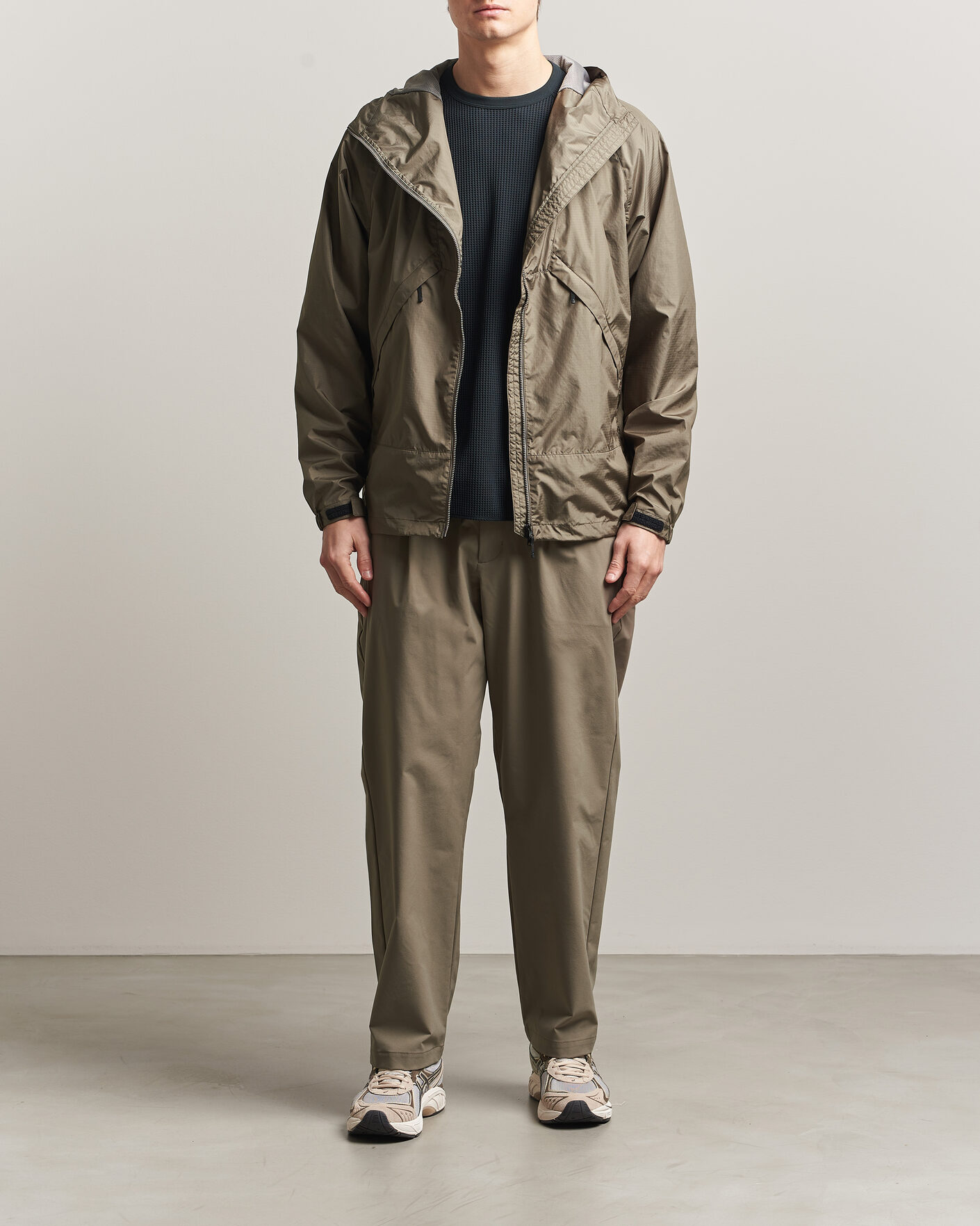 Men | Coats & Jackets | Goldwin | Rip Stop Hooded Jacket Sand