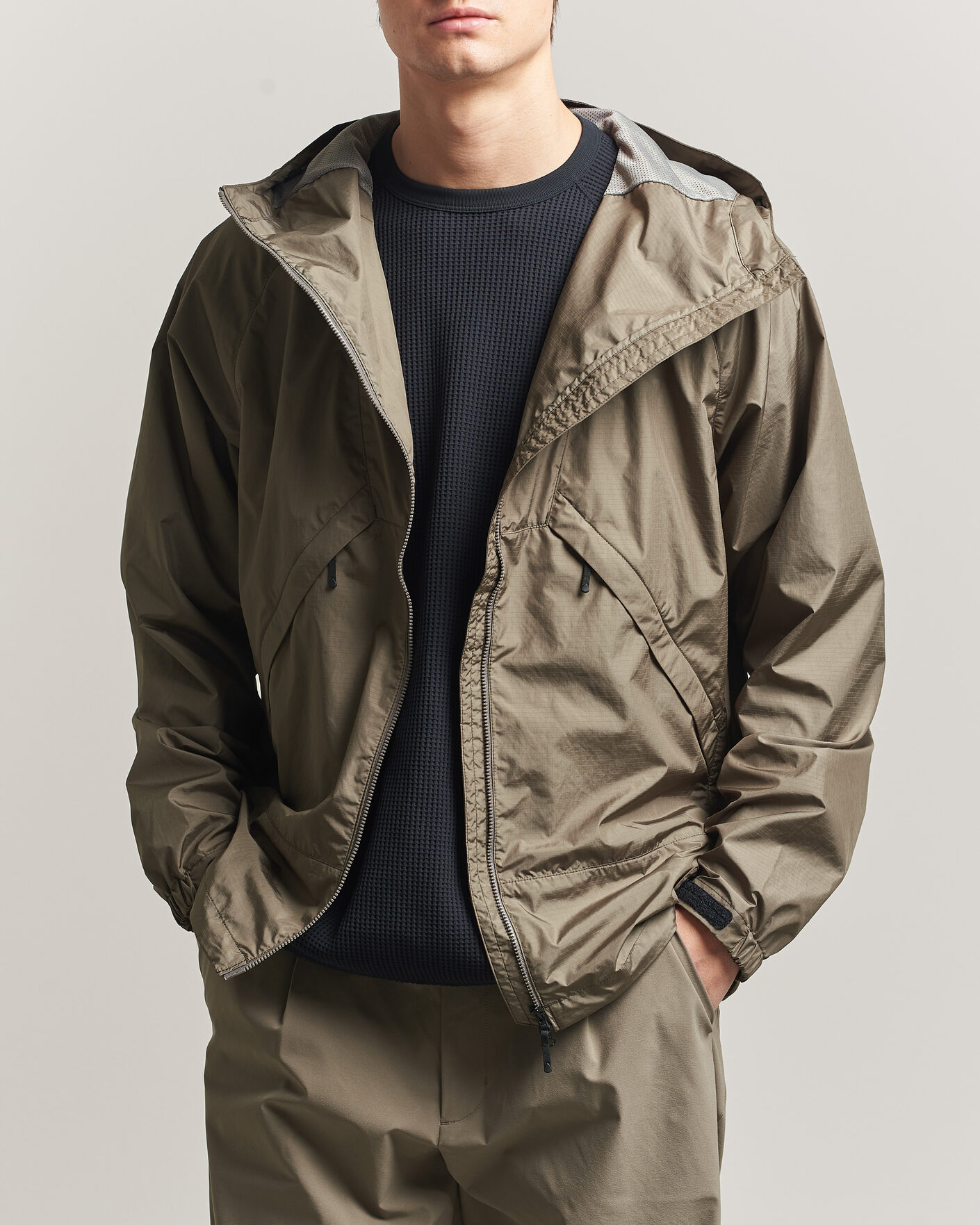 Goldwin Rip Stop Hooded Jacket Sand at CareOfCarl.com