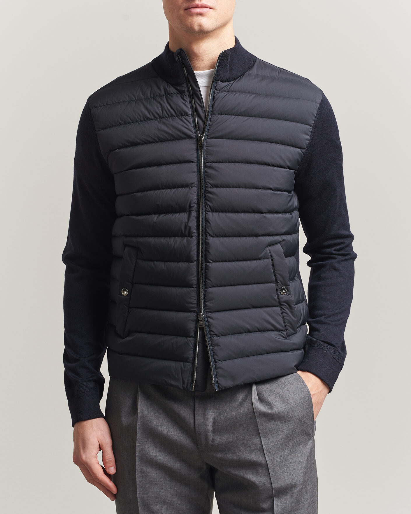 Men | Coats & Jackets | Herno | Luxury Hybrid Jacket Navy