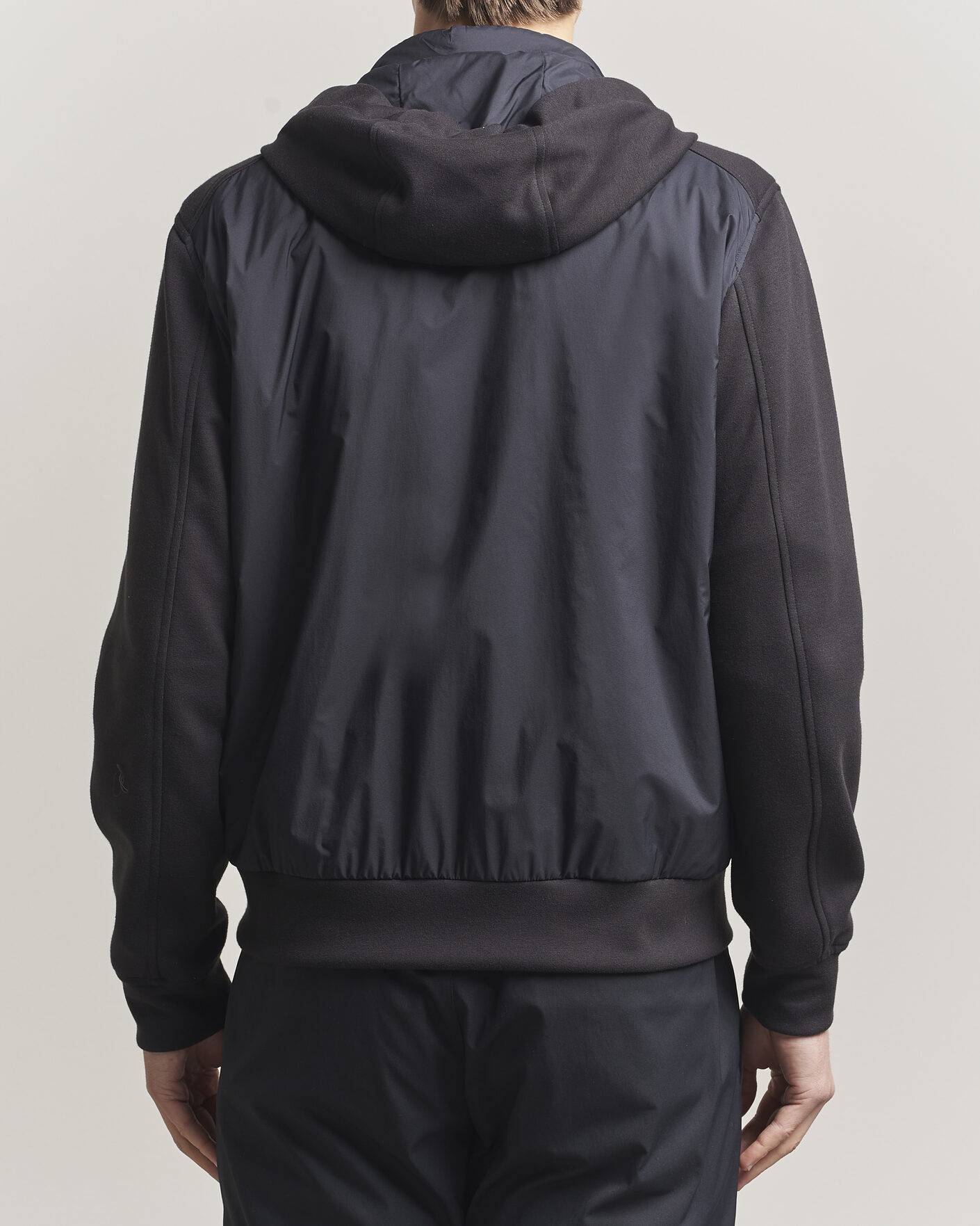 Men | Coats & Jackets | Herno | Hooded Hybrid Jacket Navy