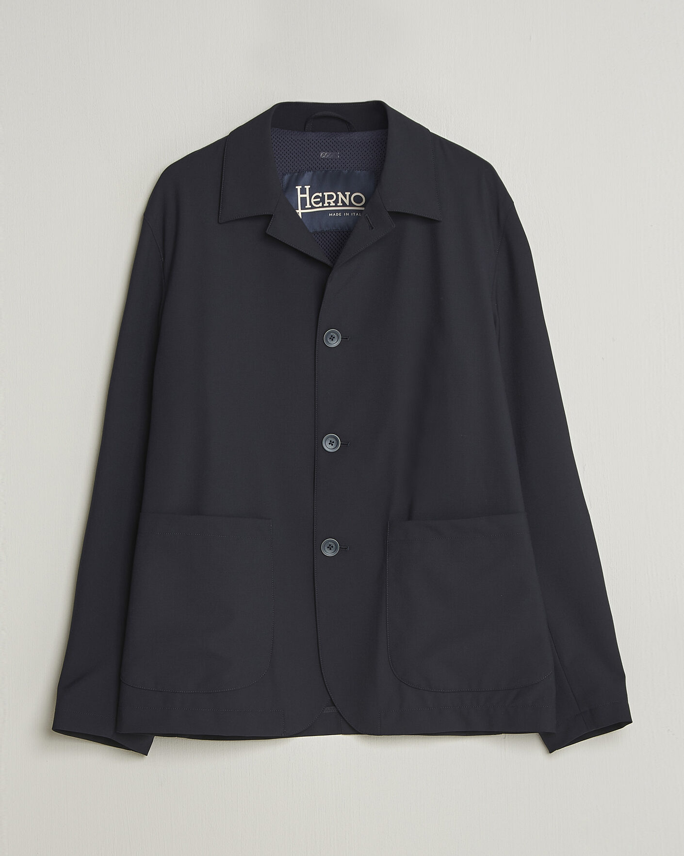 Men | Coats & Jackets | Herno | Travel Wool Chore Jacket Navy
