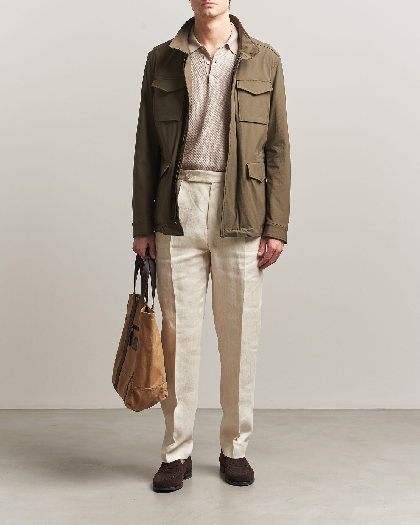 Herno Soft Nylon Field Jacket Military at CareOfCarl.com