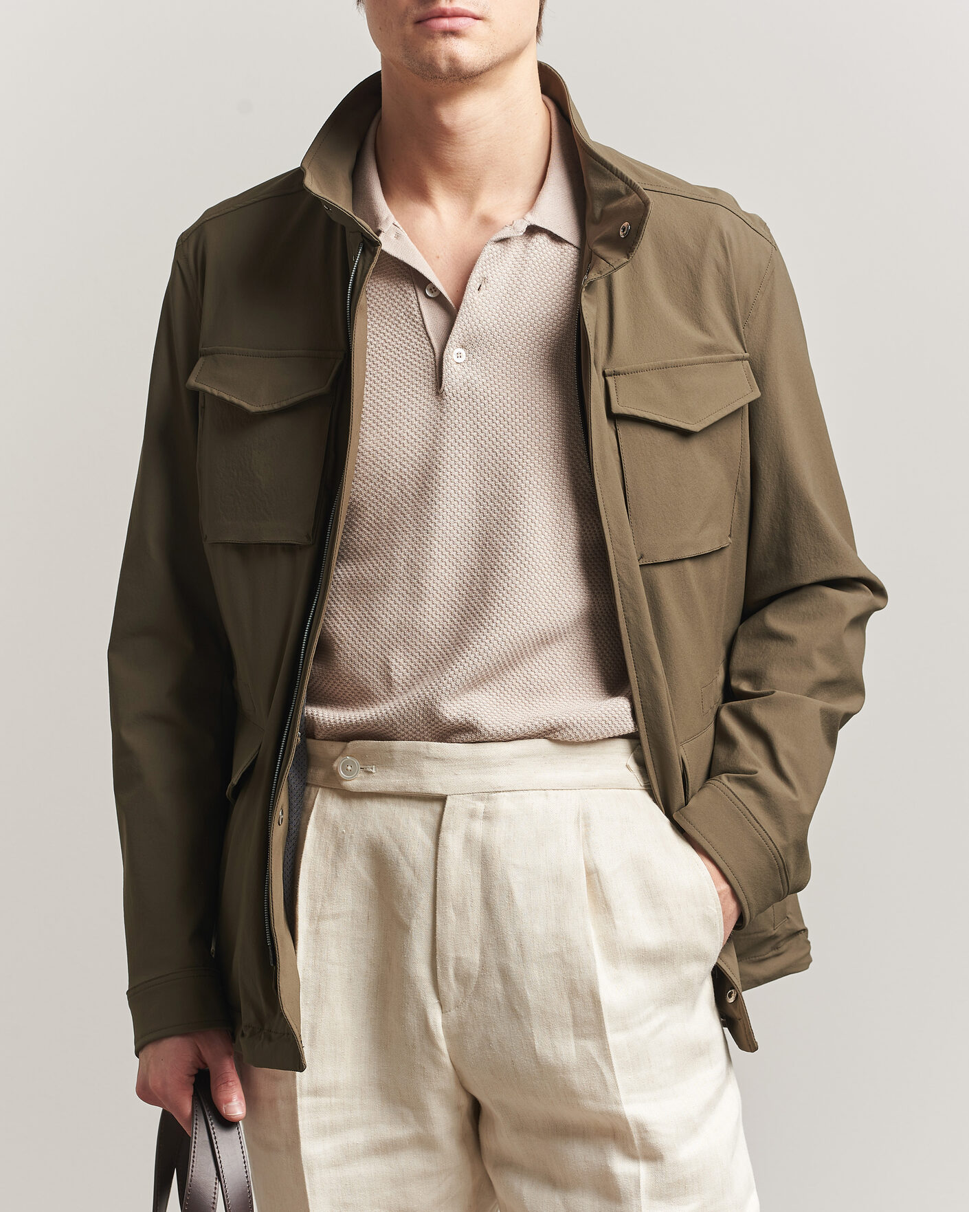 Men | Coats & Jackets | Herno | Soft Nylon Field Jacket Military