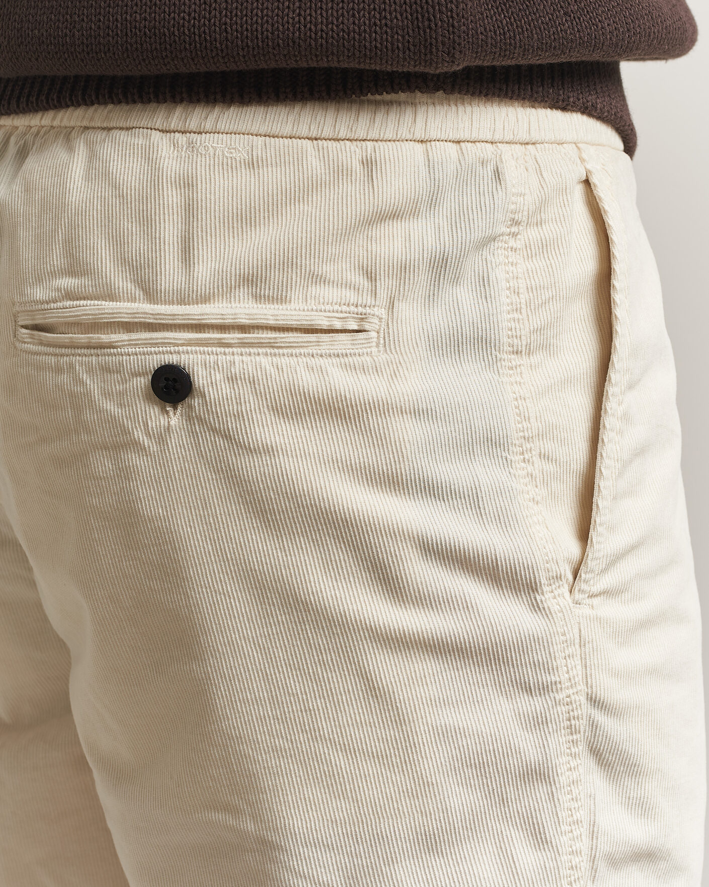Men | Shorts | Incotex | Baby Corduroy Drawstring Shorts Off White
