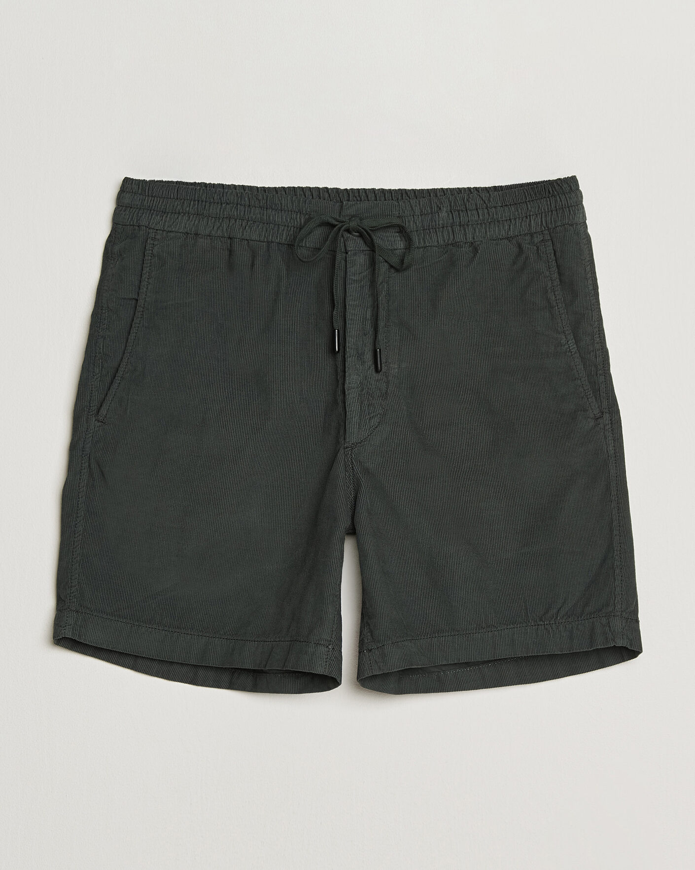 Men | Shorts | Incotex | Baby Corduroy Drawstring Shorts Dark Green