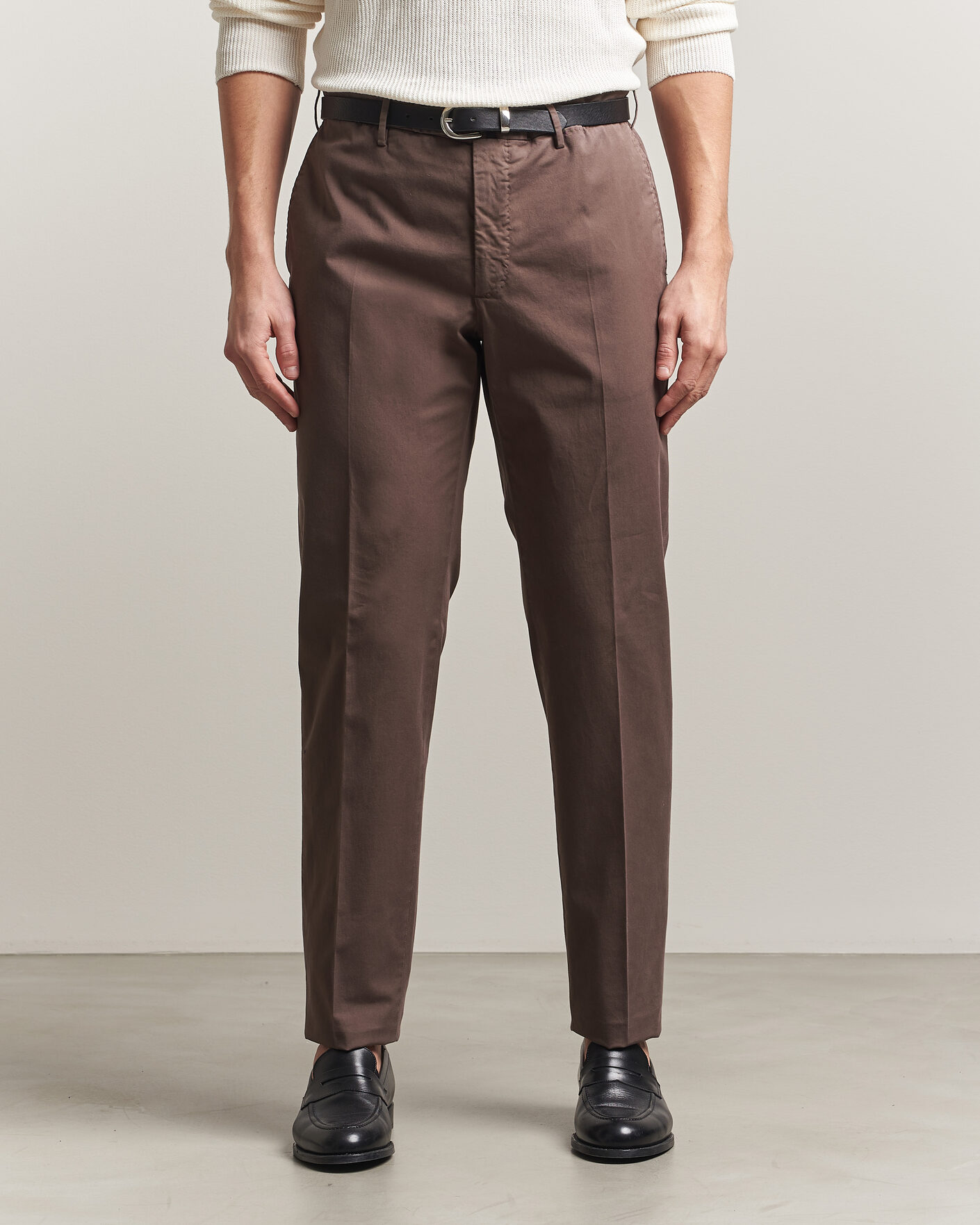 Men | Trousers | Incotex | Regular Fit Comfort Chinos Dark Brown