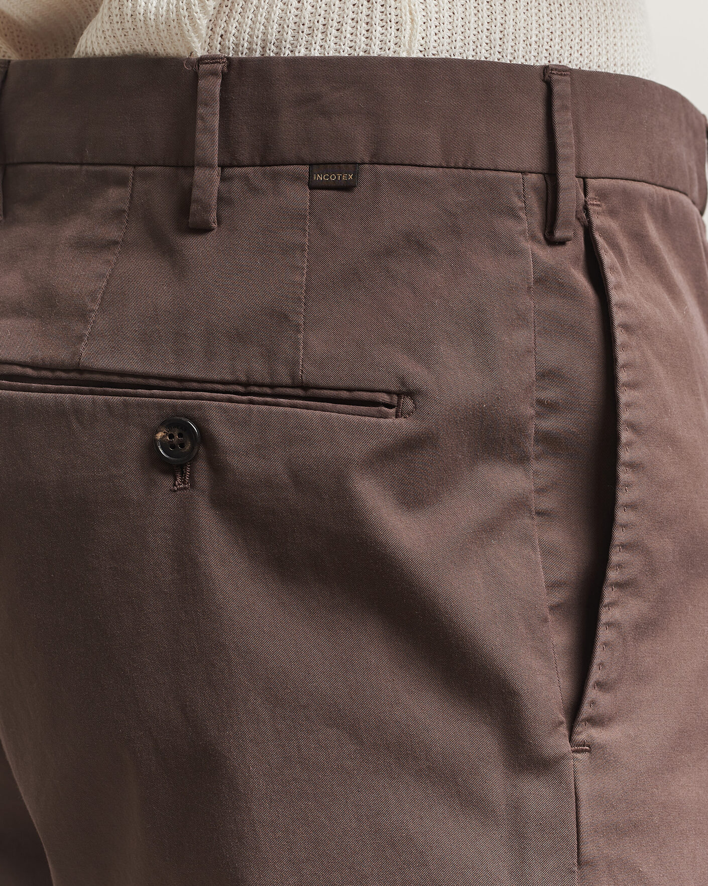 Men | Trousers | Incotex | Regular Fit Comfort Chinos Dark Brown
