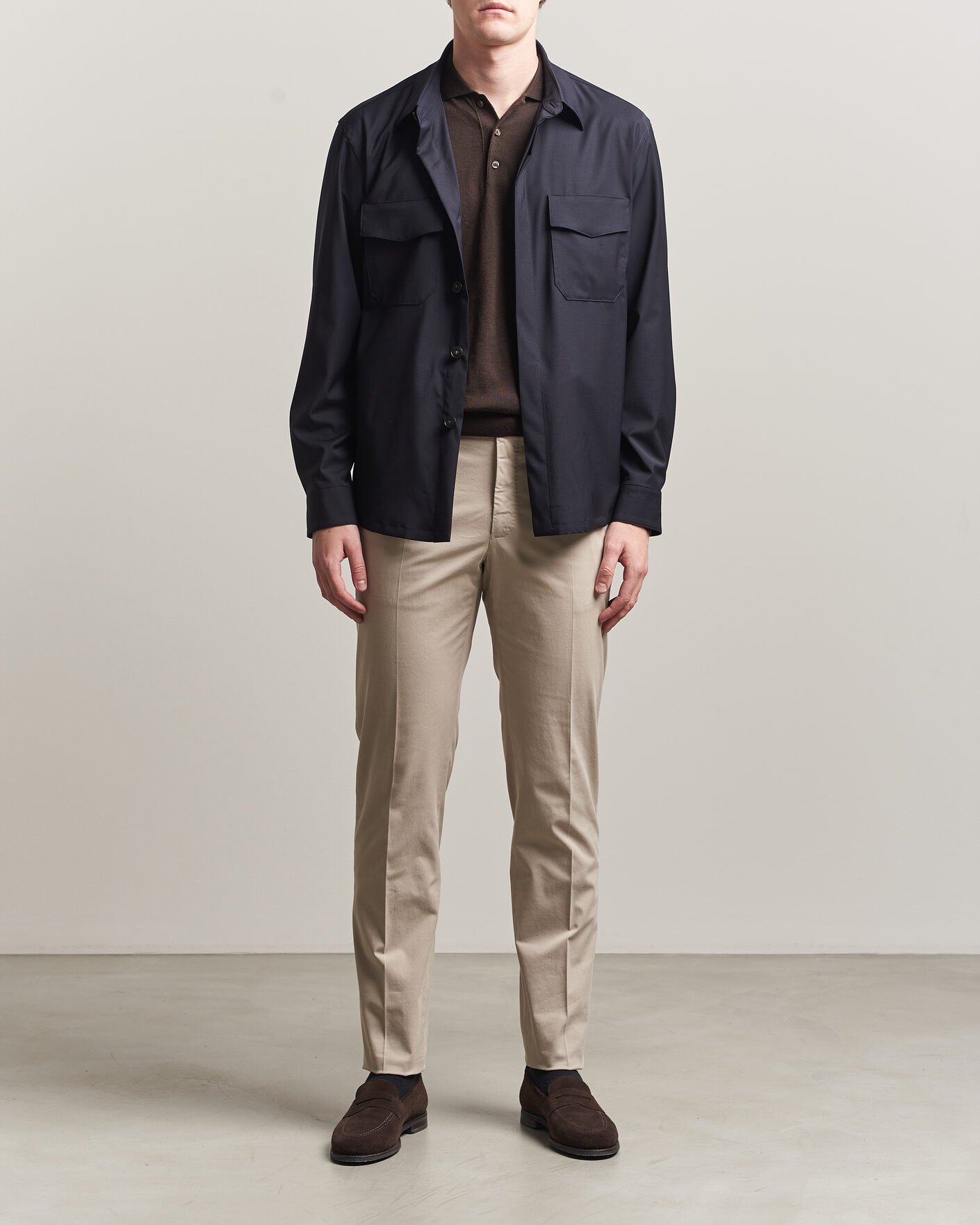 Men | Trousers | Incotex | Regular Fit Comfort Chinos Sand