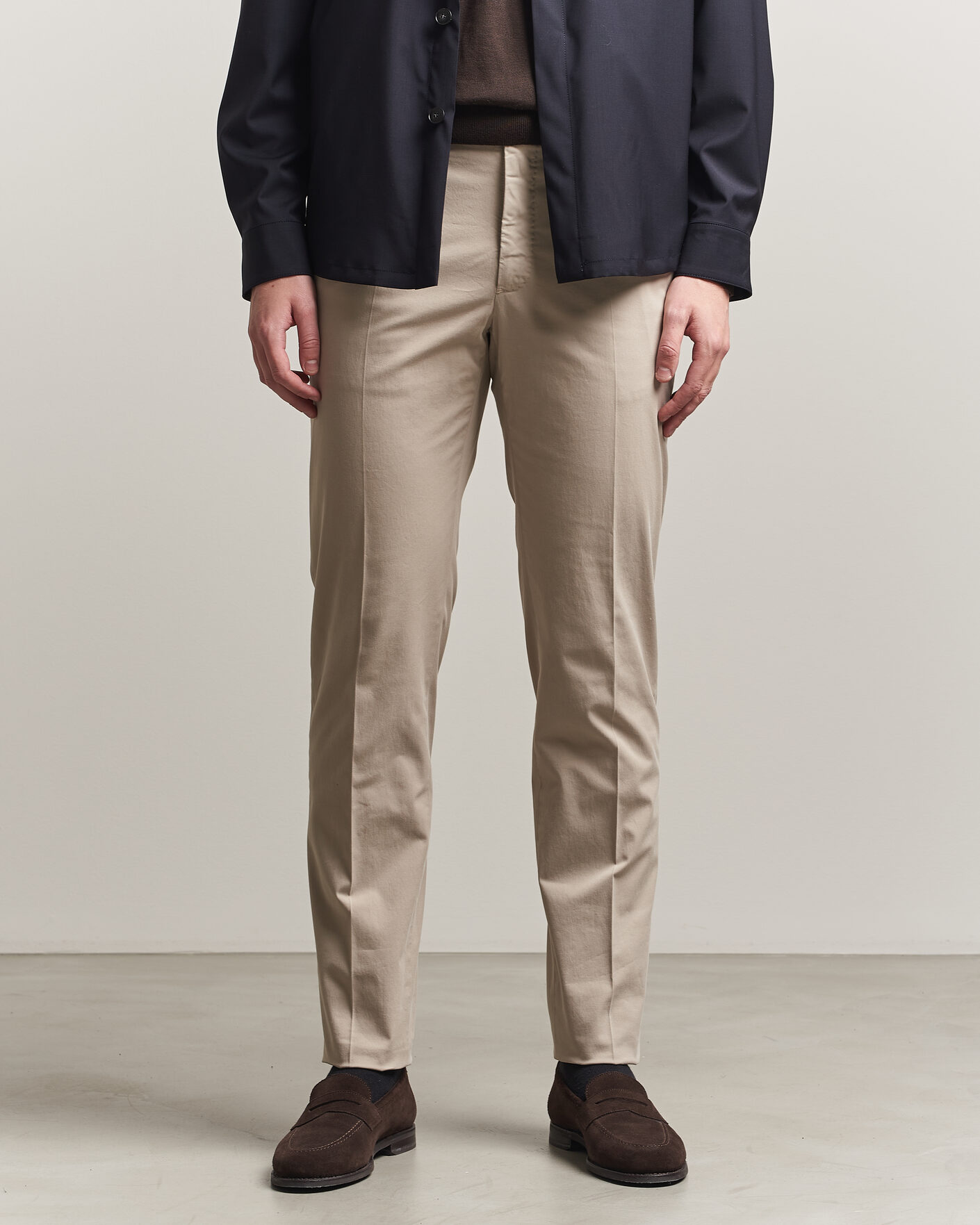 Men | Trousers | Incotex | Regular Fit Comfort Chinos Sand