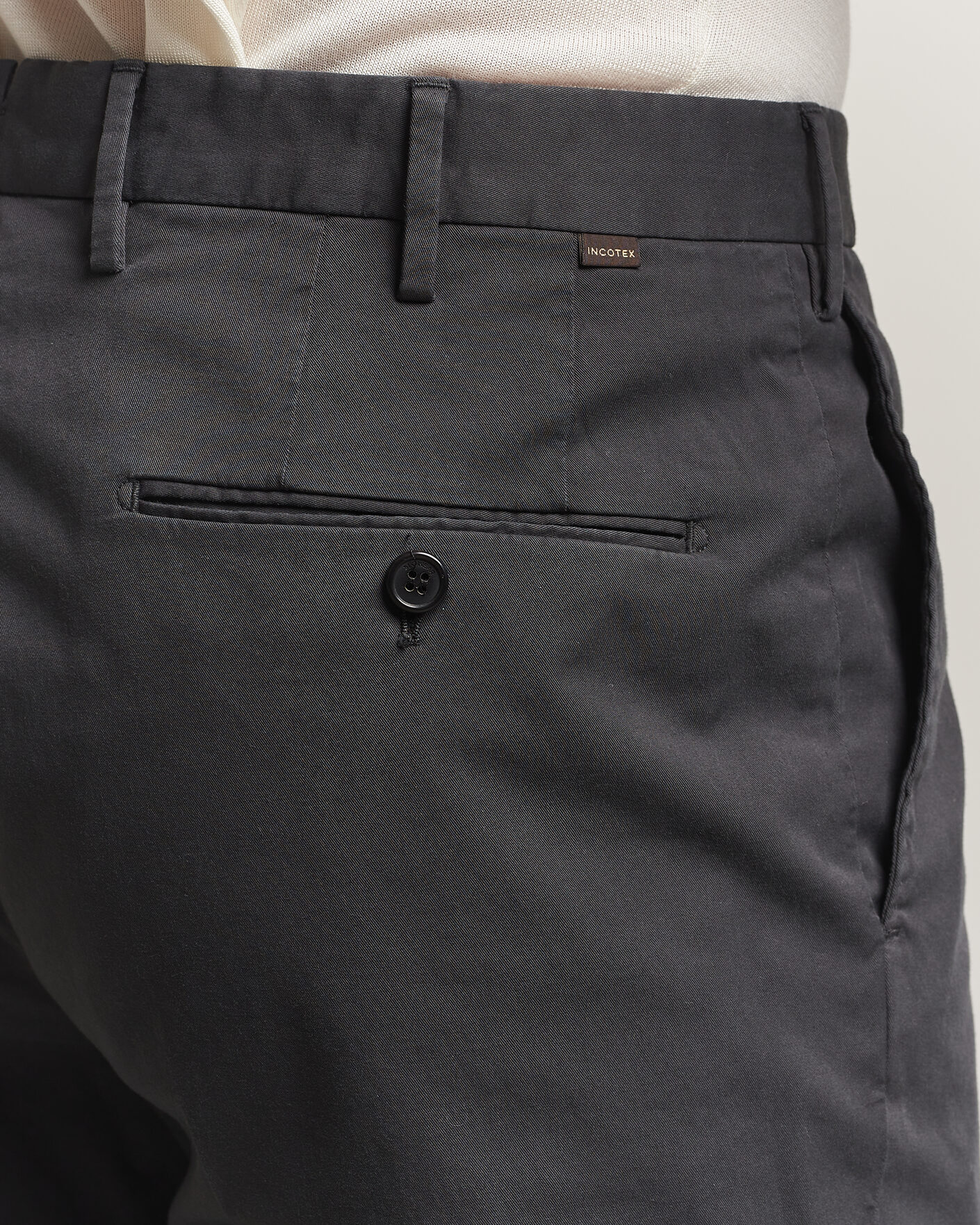 Men | Trousers | Incotex | Regular Fit Comfort Chinos Dark Grey