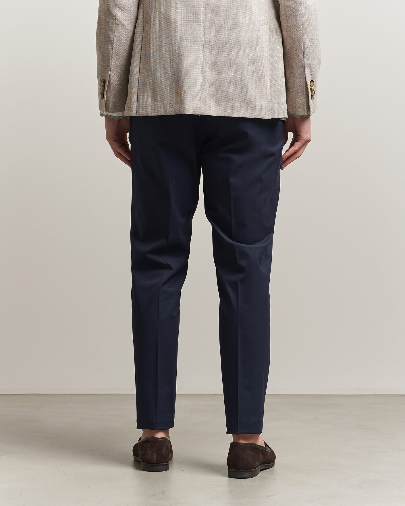 Men | Trousers | Incotex | Regular Fit Flexgab Cotton Chinos Navy