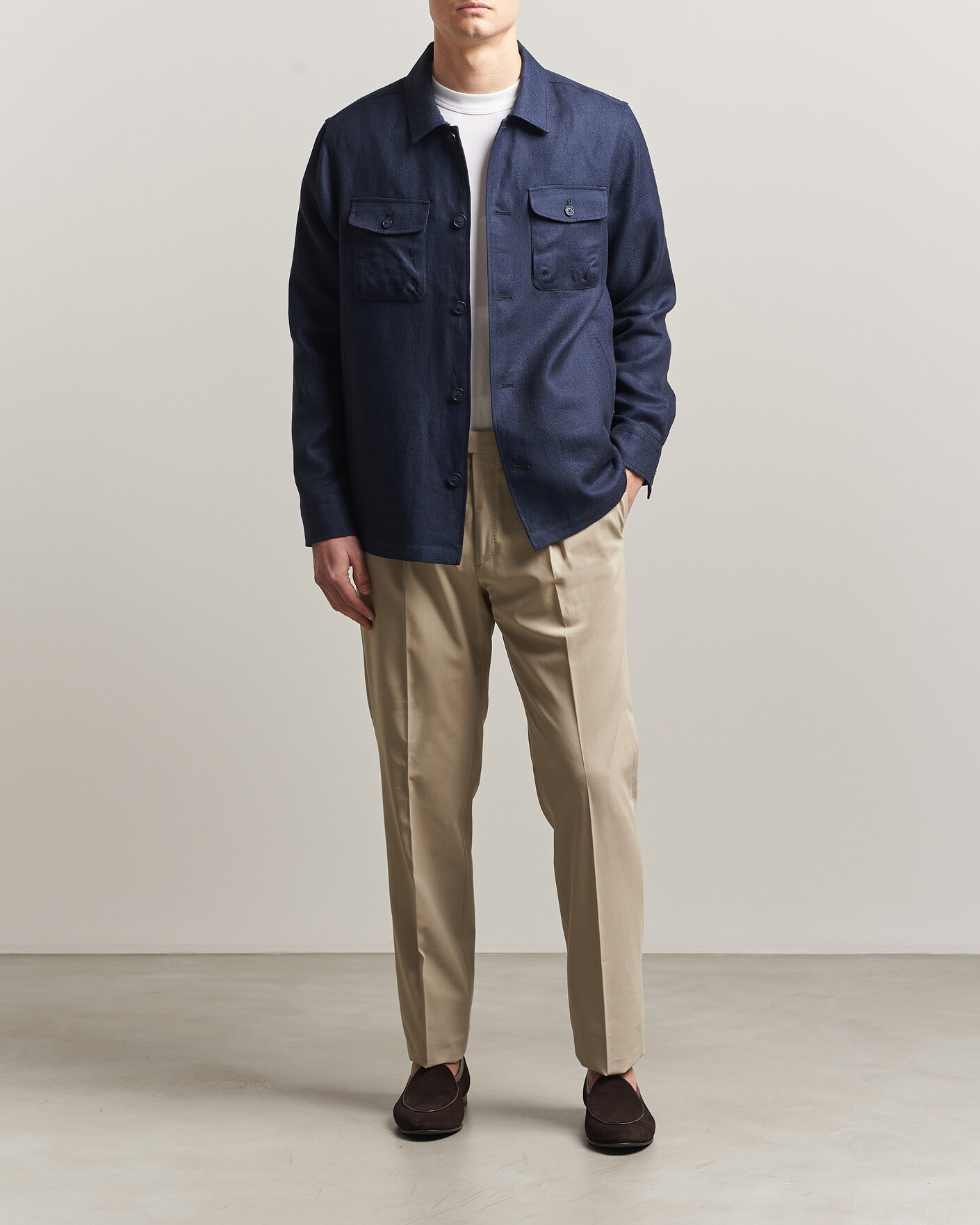 Men | Trousers | Incotex | Ice Cotton Twill Pants Sand