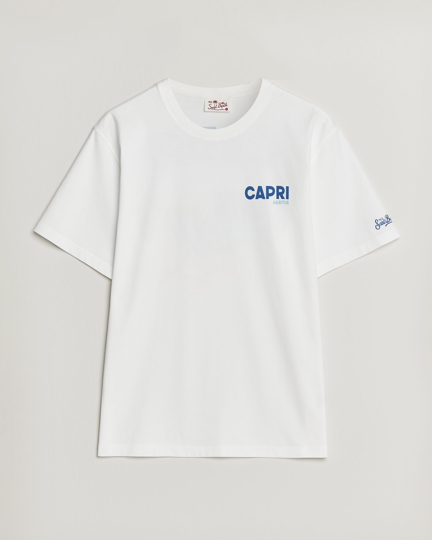 Men | T-Shirts | MC2 Saint Barth | Back Printed Cotton T-Shirt Capri Summer