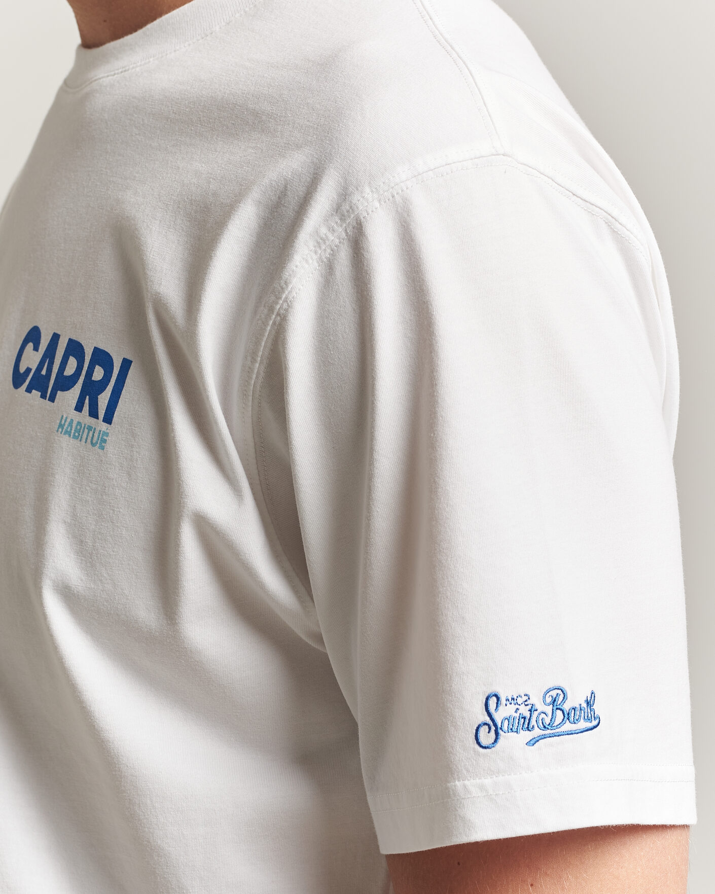 Men | T-Shirts | MC2 Saint Barth | Back Printed Cotton T-Shirt Capri Summer