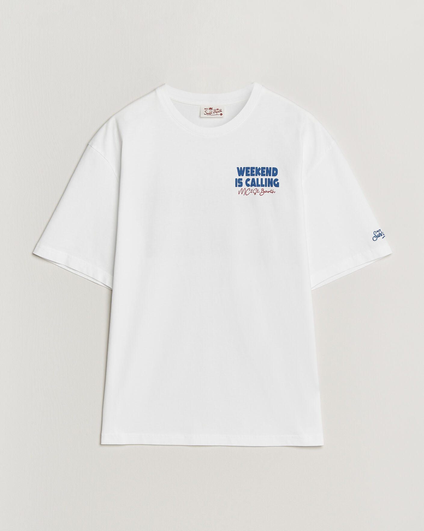 Men | T-Shirts | MC2 Saint Barth | Back Printed Cotton T-Shirt Weekend Jet