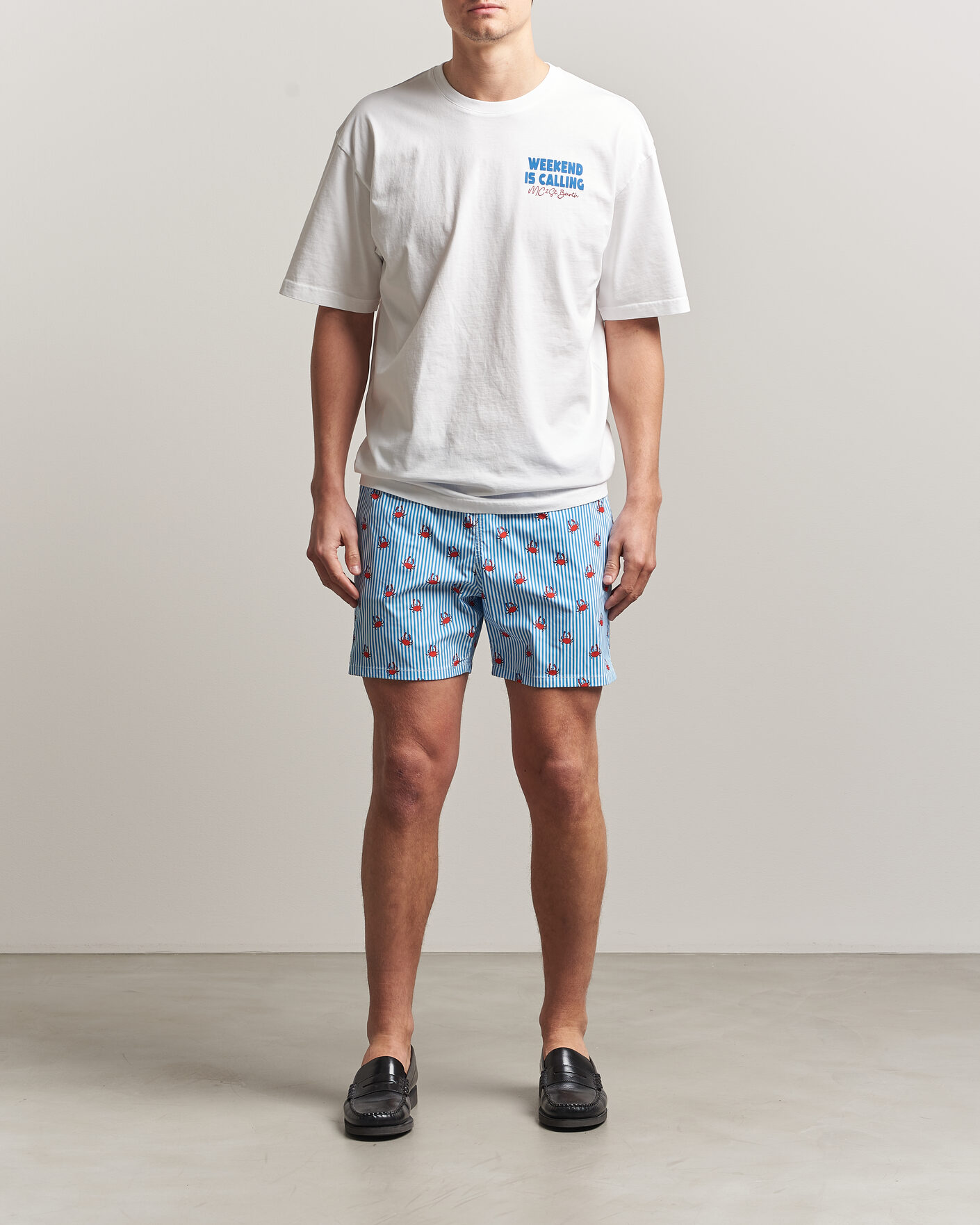 Men | T-Shirts | MC2 Saint Barth | Back Printed Cotton T-Shirt Weekend Jet