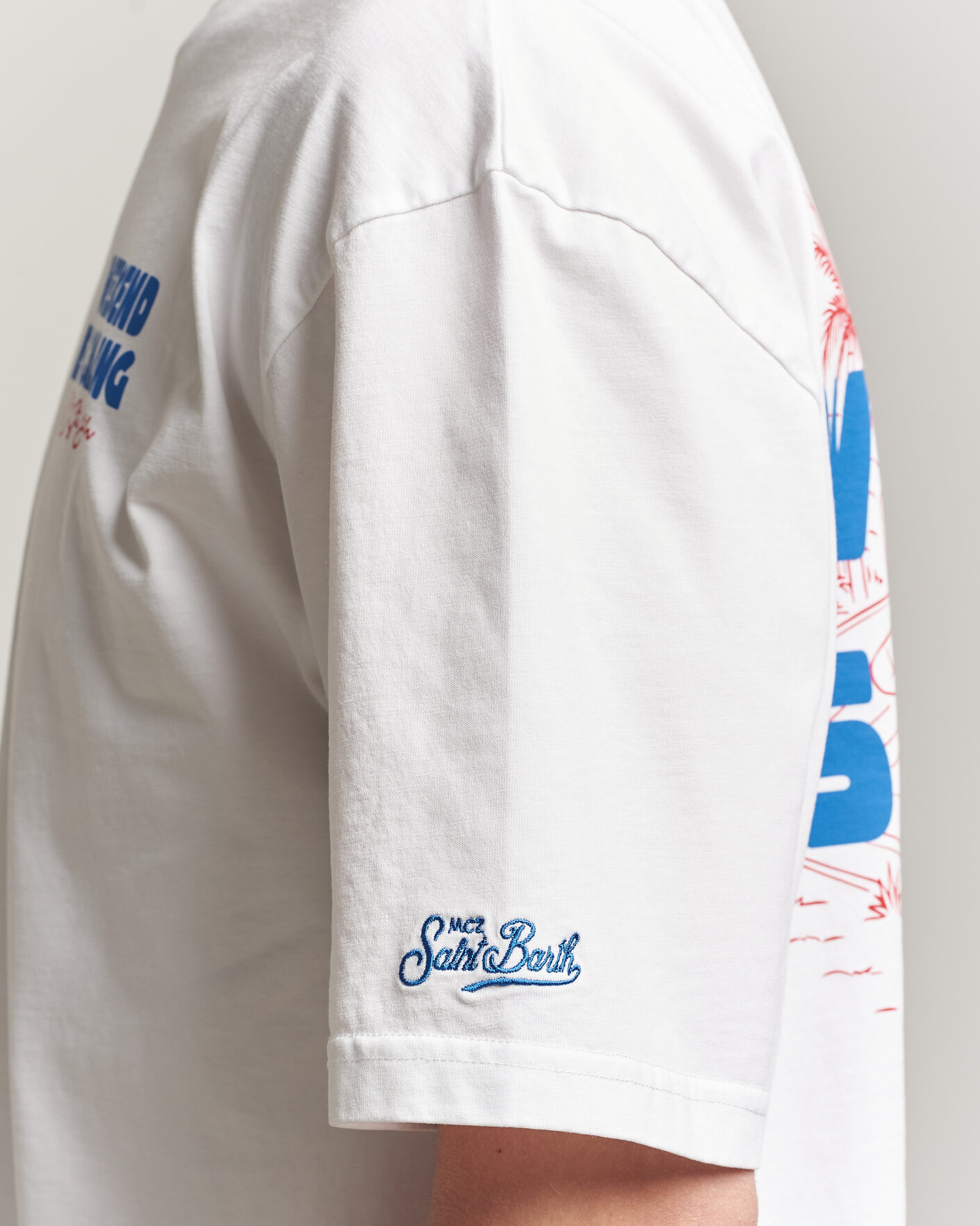 Men | T-Shirts | MC2 Saint Barth | Back Printed Cotton T-Shirt Weekend Jet