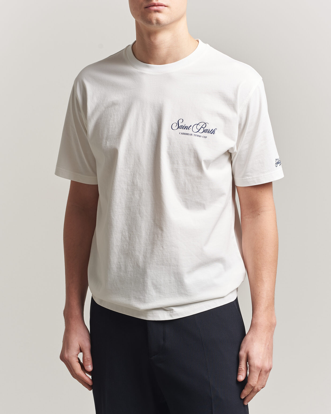 Men | T-Shirts | MC2 Saint Barth | Back Printed Cotton T-Shirt Gustavia Cup