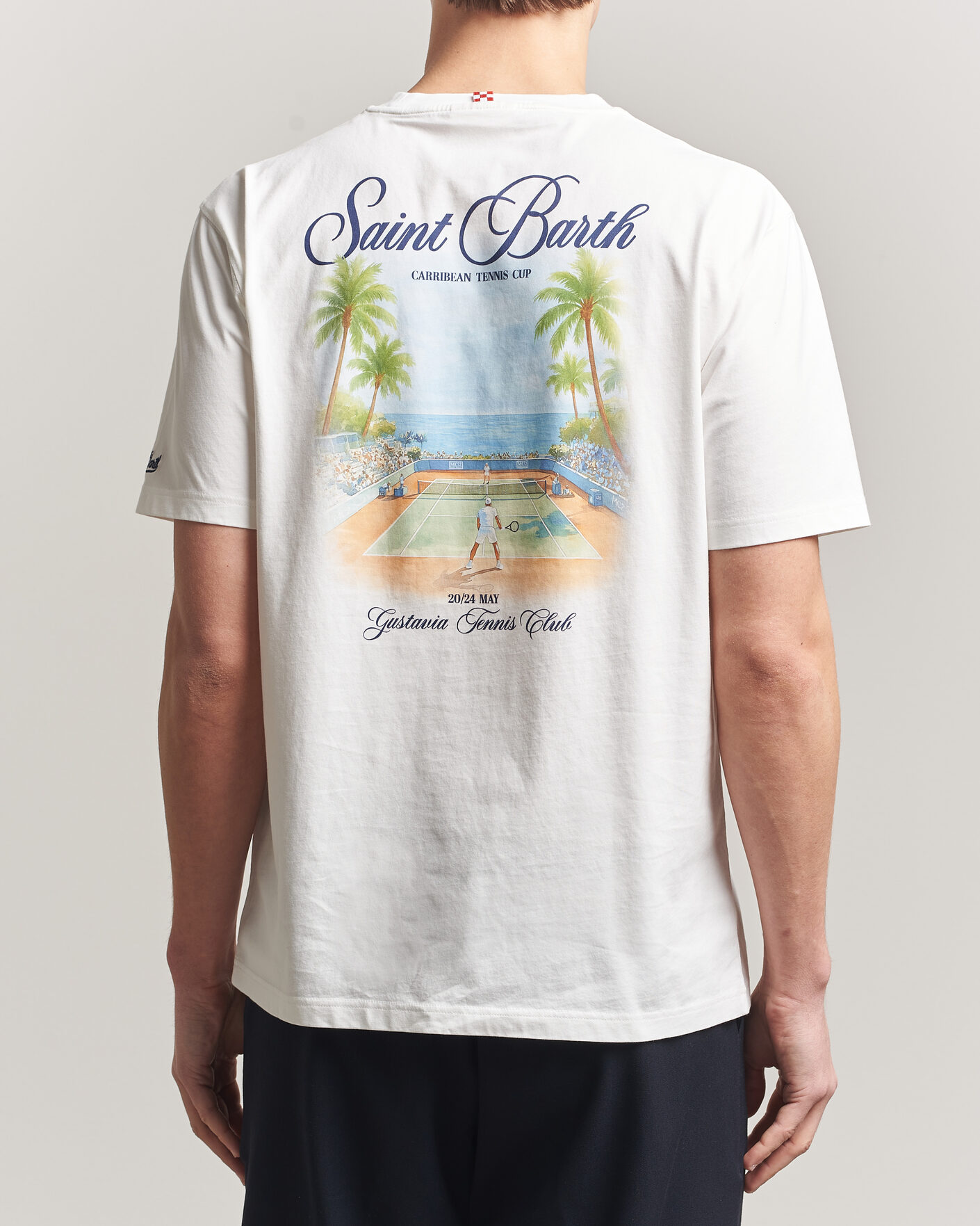 Men | T-Shirts | MC2 Saint Barth | Back Printed Cotton T-Shirt Gustavia Cup