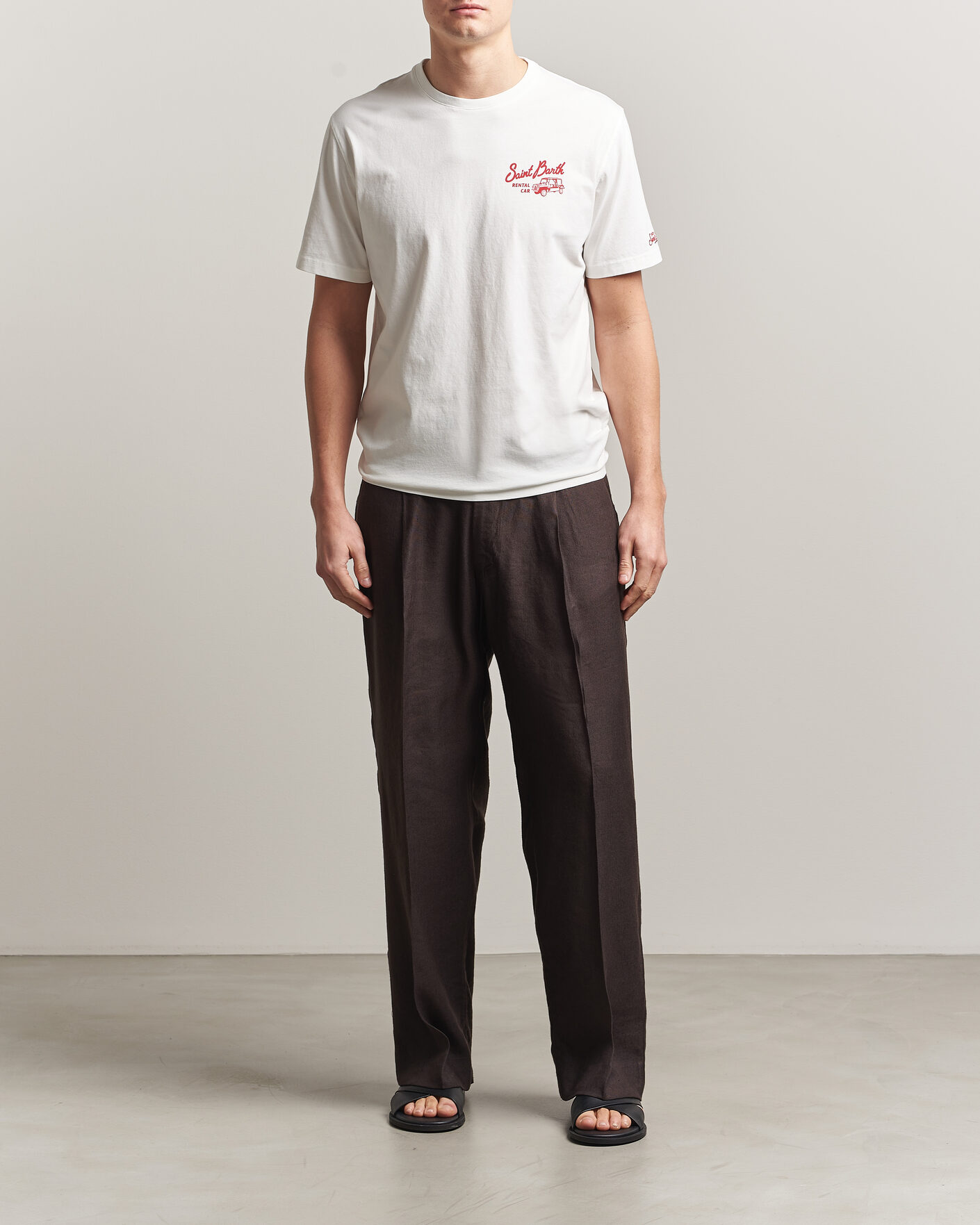 Men | T-Shirts | MC2 Saint Barth | Back Printed Cotton T-Shirt Rental Car