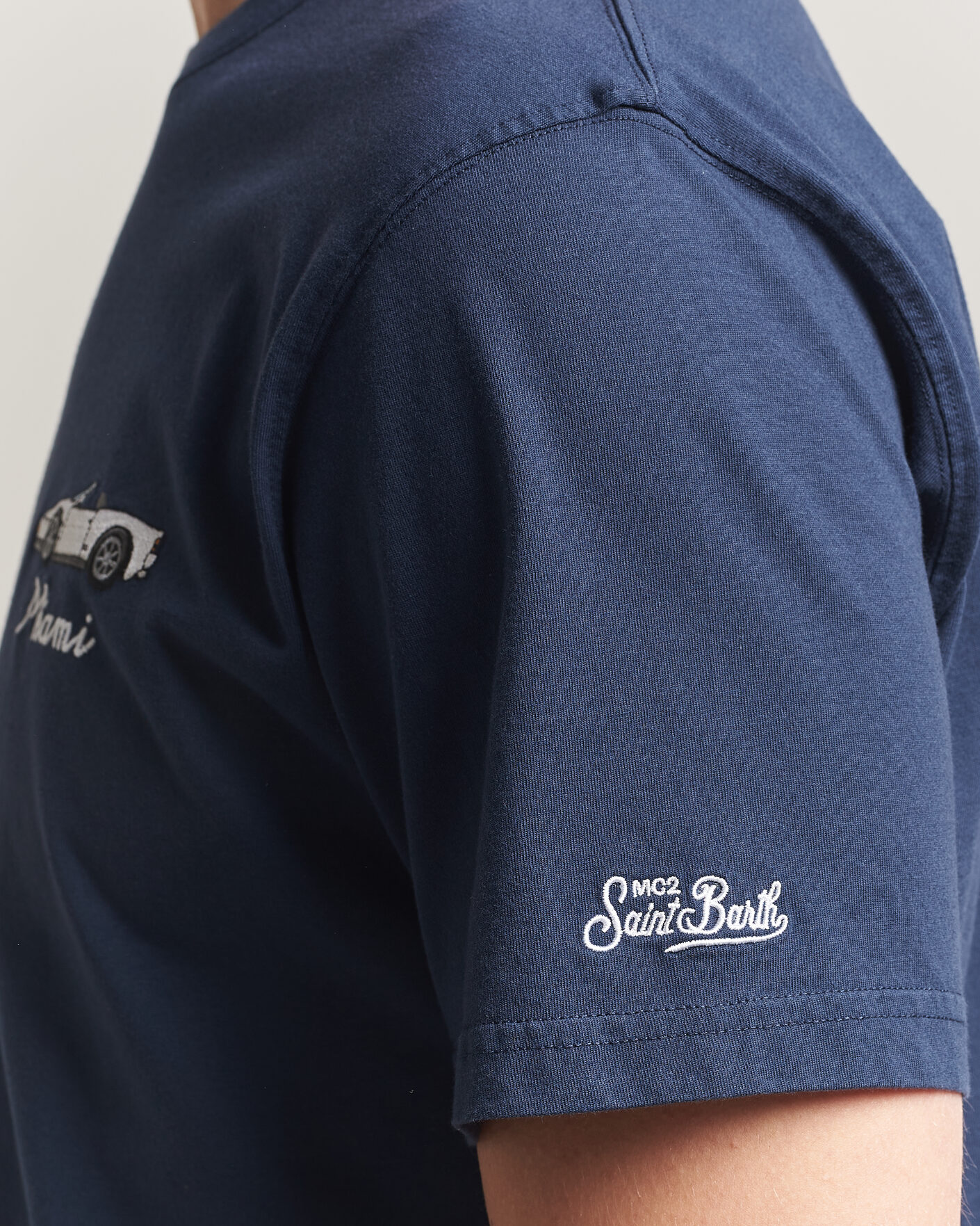 Men | T-Shirts | MC2 Saint Barth | Printed Cotton T-Shirt Car Miami