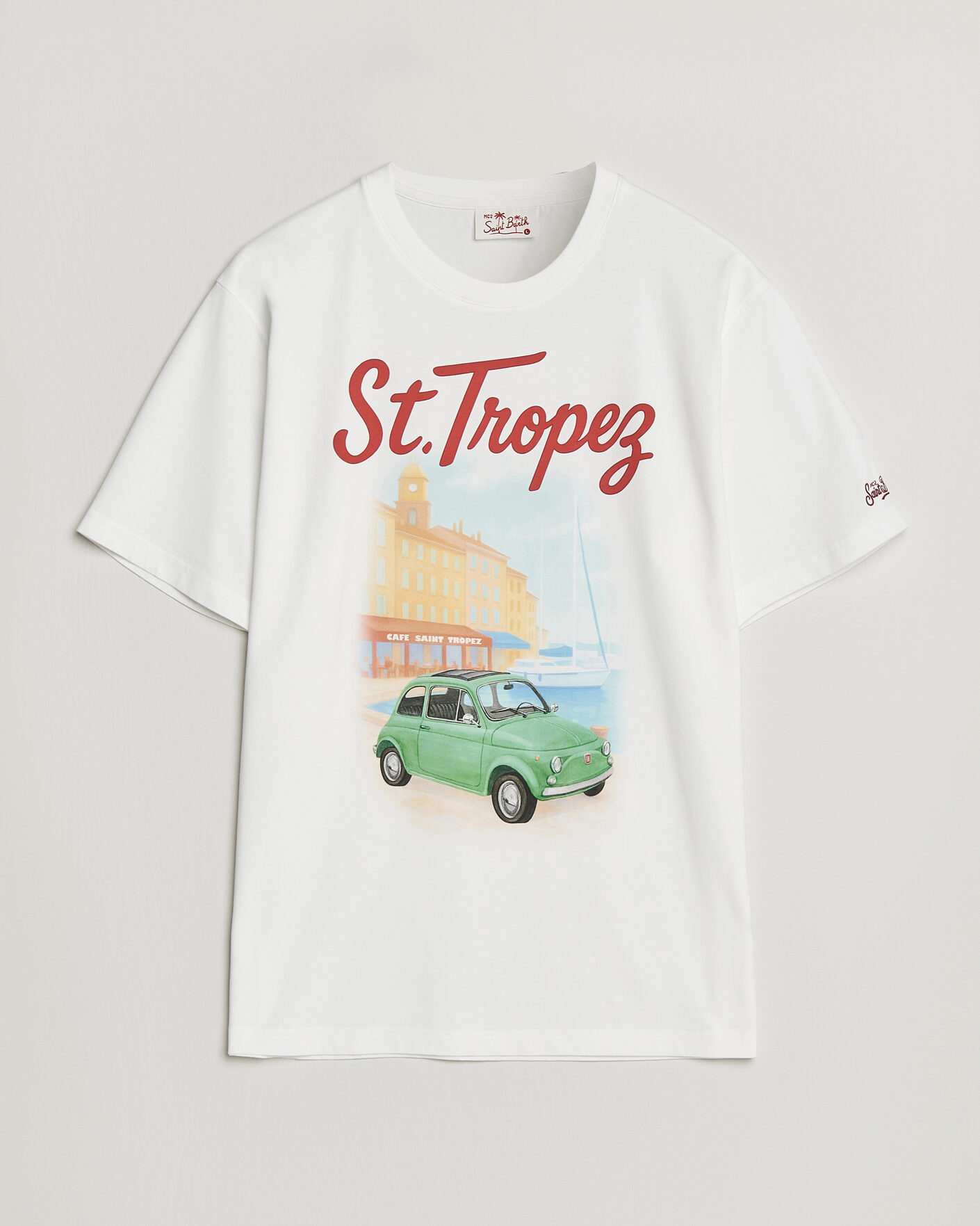 Men | T-Shirts | MC2 Saint Barth | Printed Cotton T-Shirt St Tropez Car