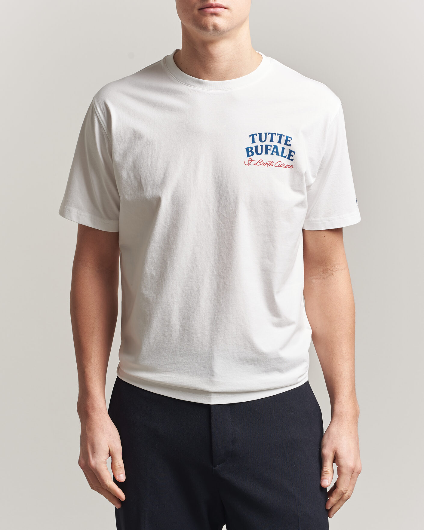 Men | T-Shirts | MC2 Saint Barth | Back Printed Cotton T-Shirt Bufale