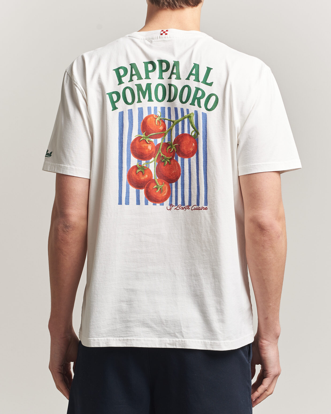 Men | T-Shirts | MC2 Saint Barth | Back Printed Cotton T-Shirt Pappa Pomodoro