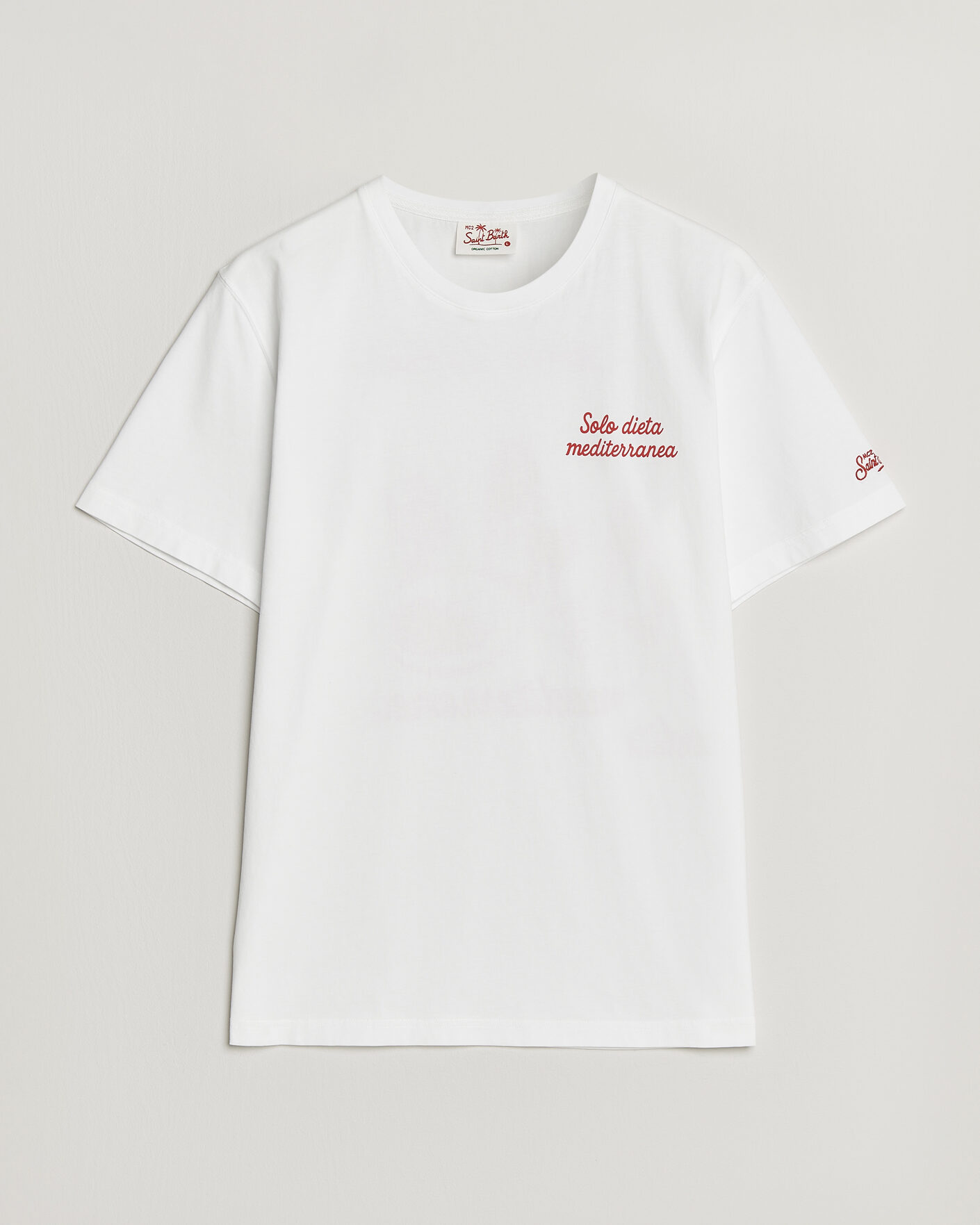 Men | T-Shirts | MC2 Saint Barth | Back Printed Cotton T-Shirt Dieta Mediterranea